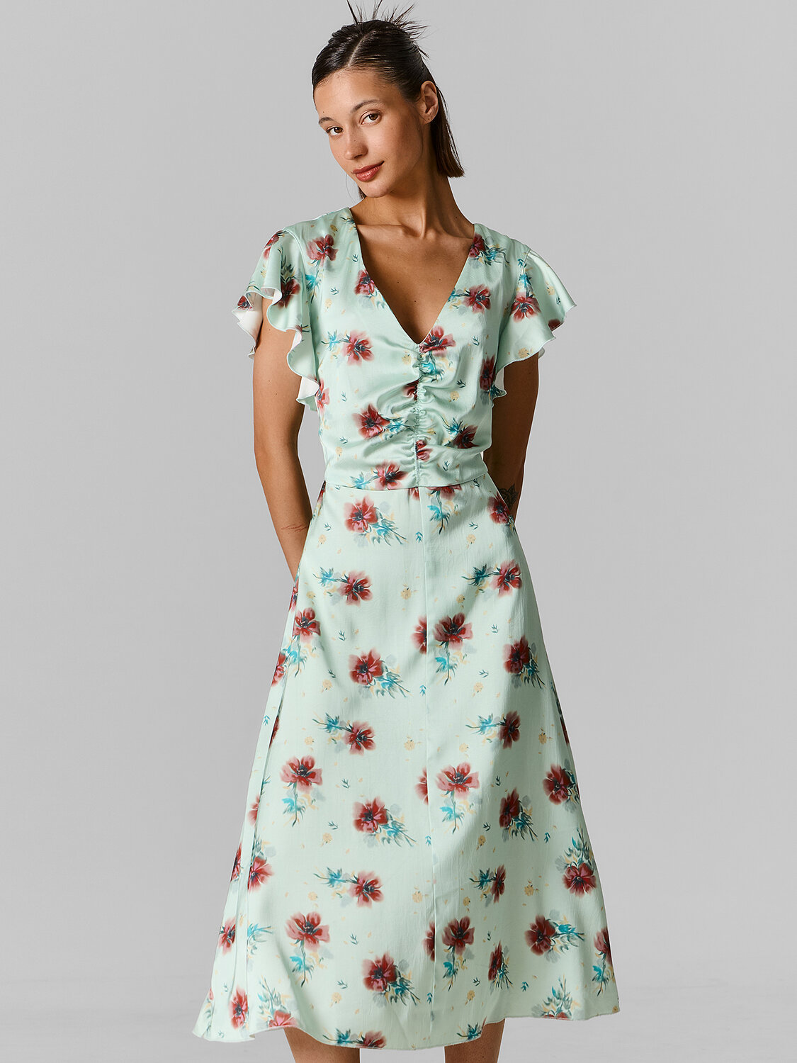 MARK FORMELLE Платье 592260 154033 маки на голубом опале