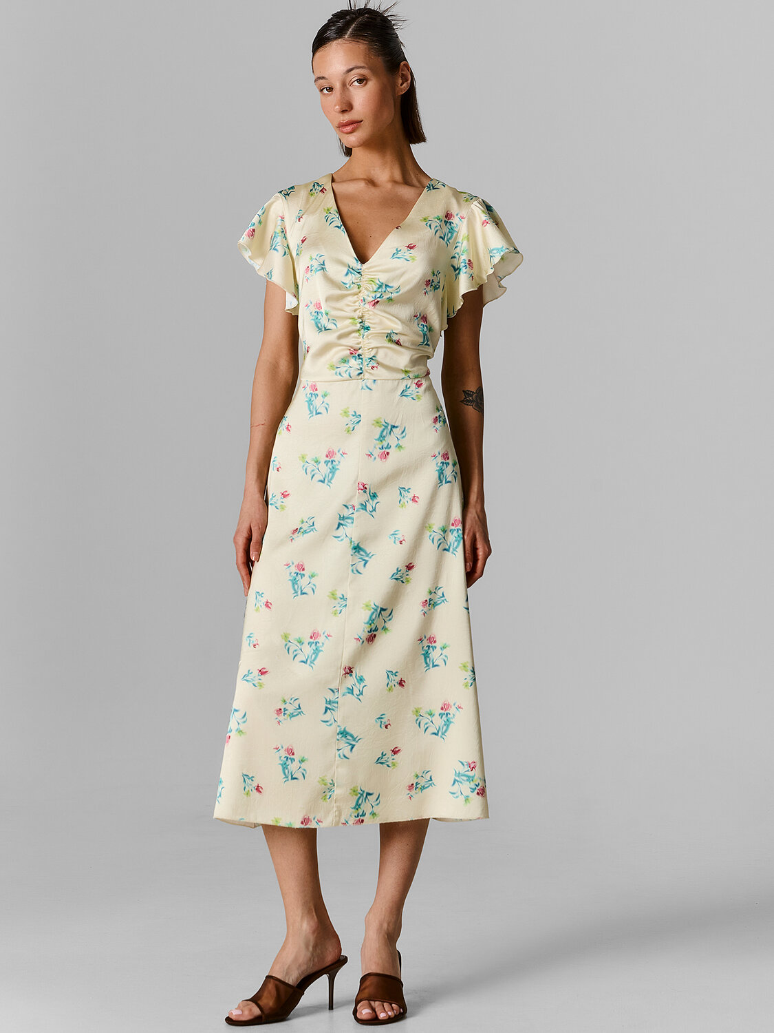 MARK FORMELLE Платье 592261 154033 цветы на лимонном льду