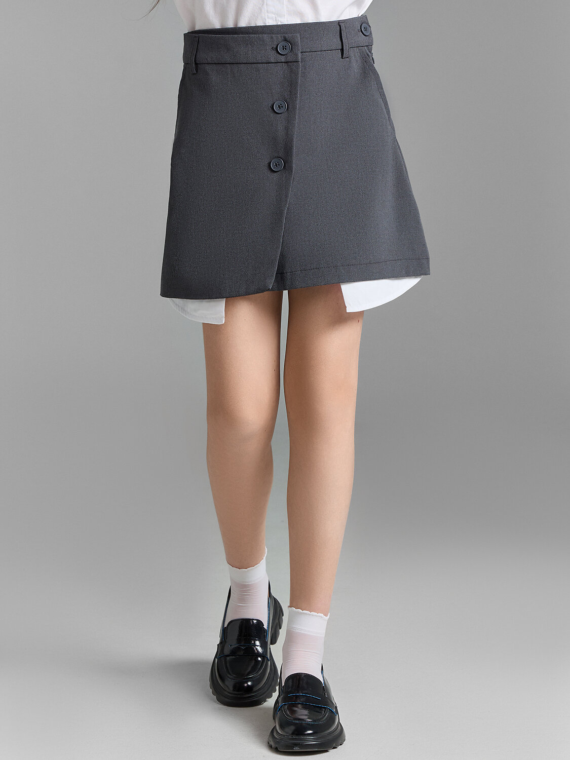 MARK FORMELLE Юбка 592284 157065 серый меланж