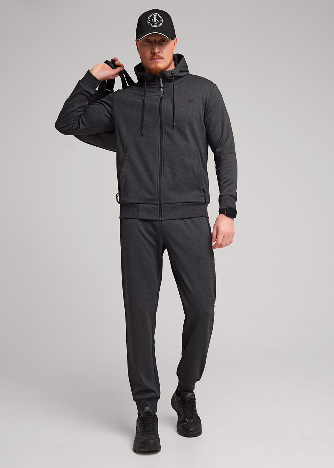 CLEVER Куртка 592318 662108зэ maxi(макси) чёрный/т.серый