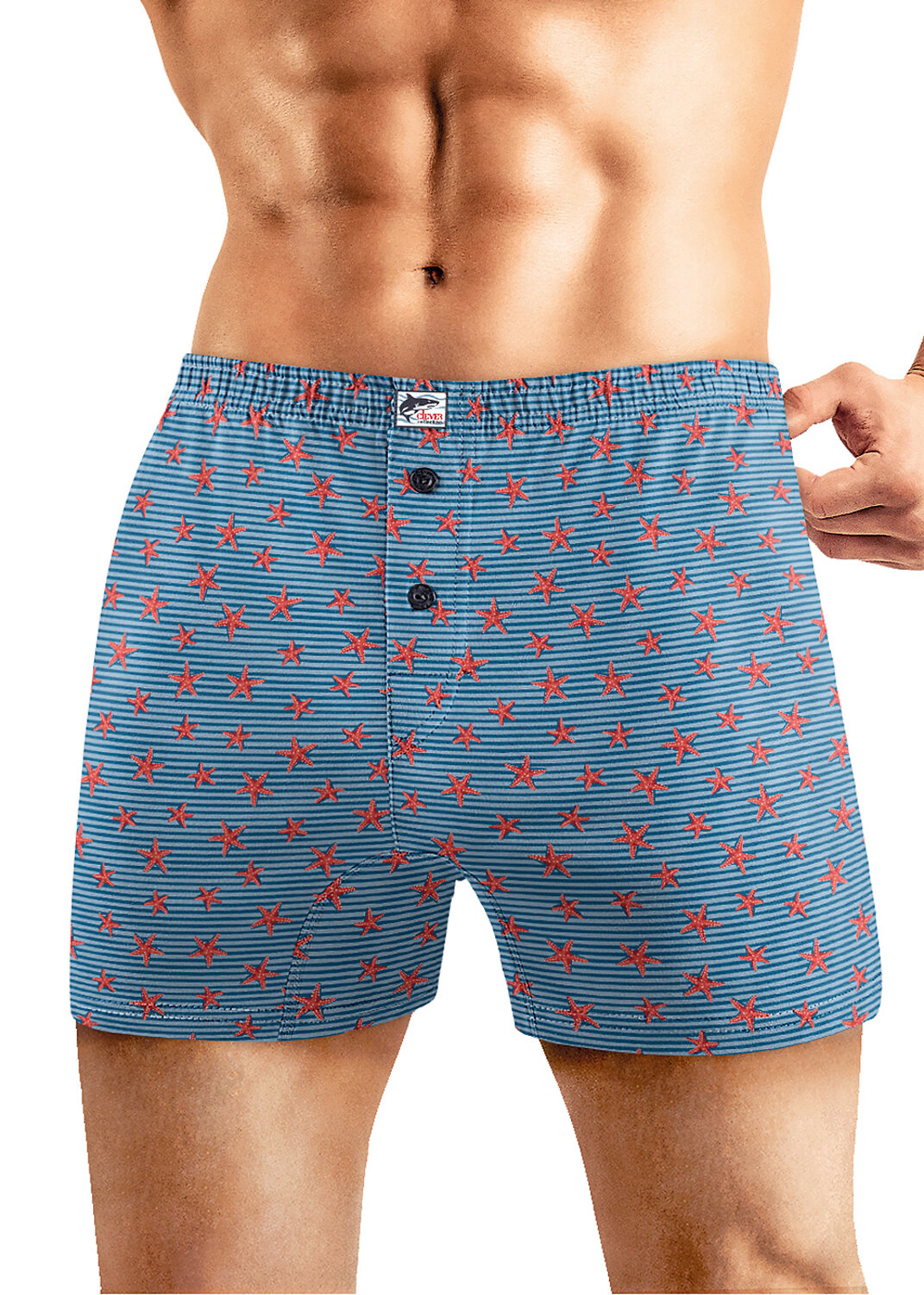 CLEVER Трусы 592329 MBX561011 т.голубой/красный