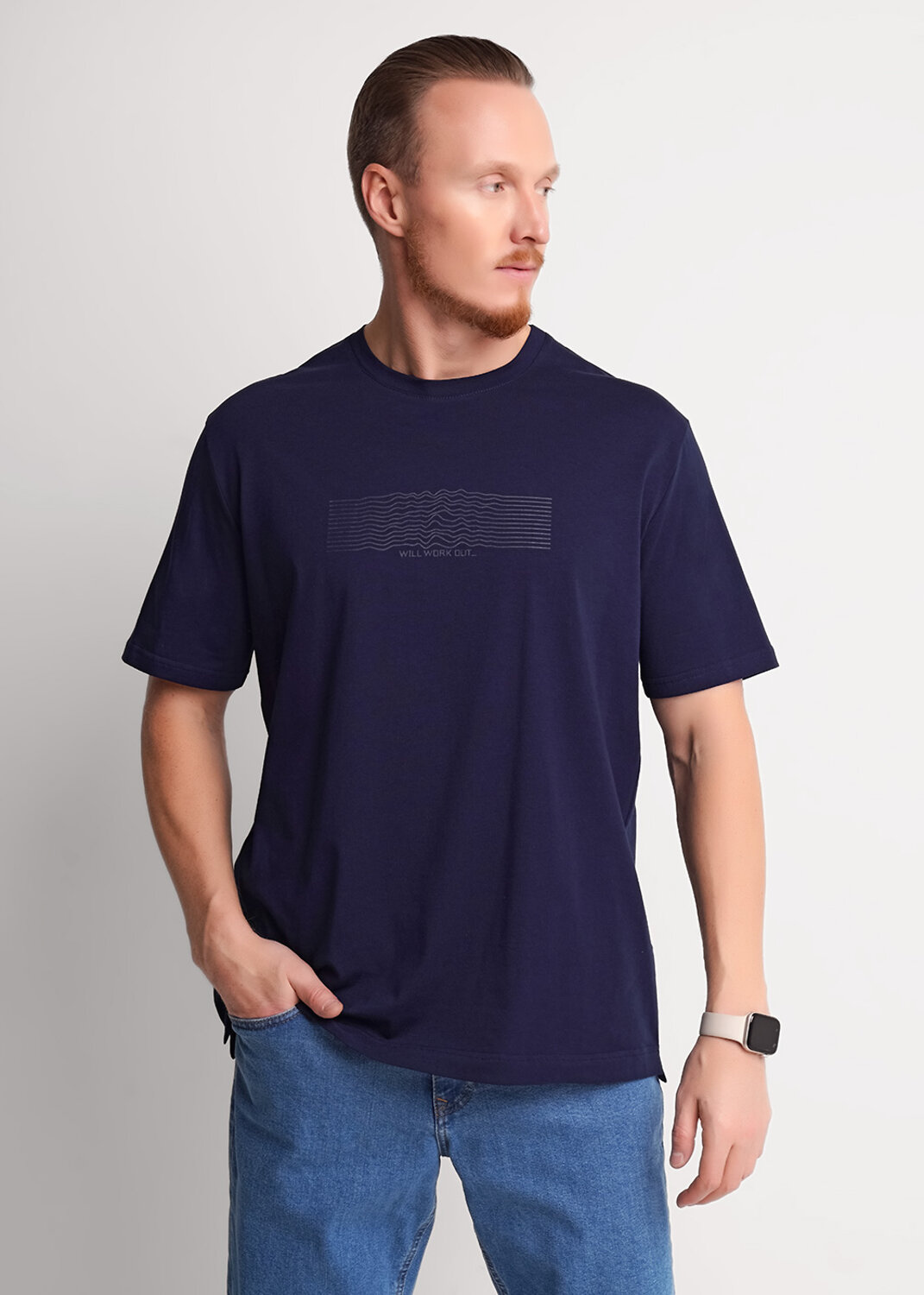 CLEVER Футболка 592338 562509/04гг maxi(макси)_п т.синий