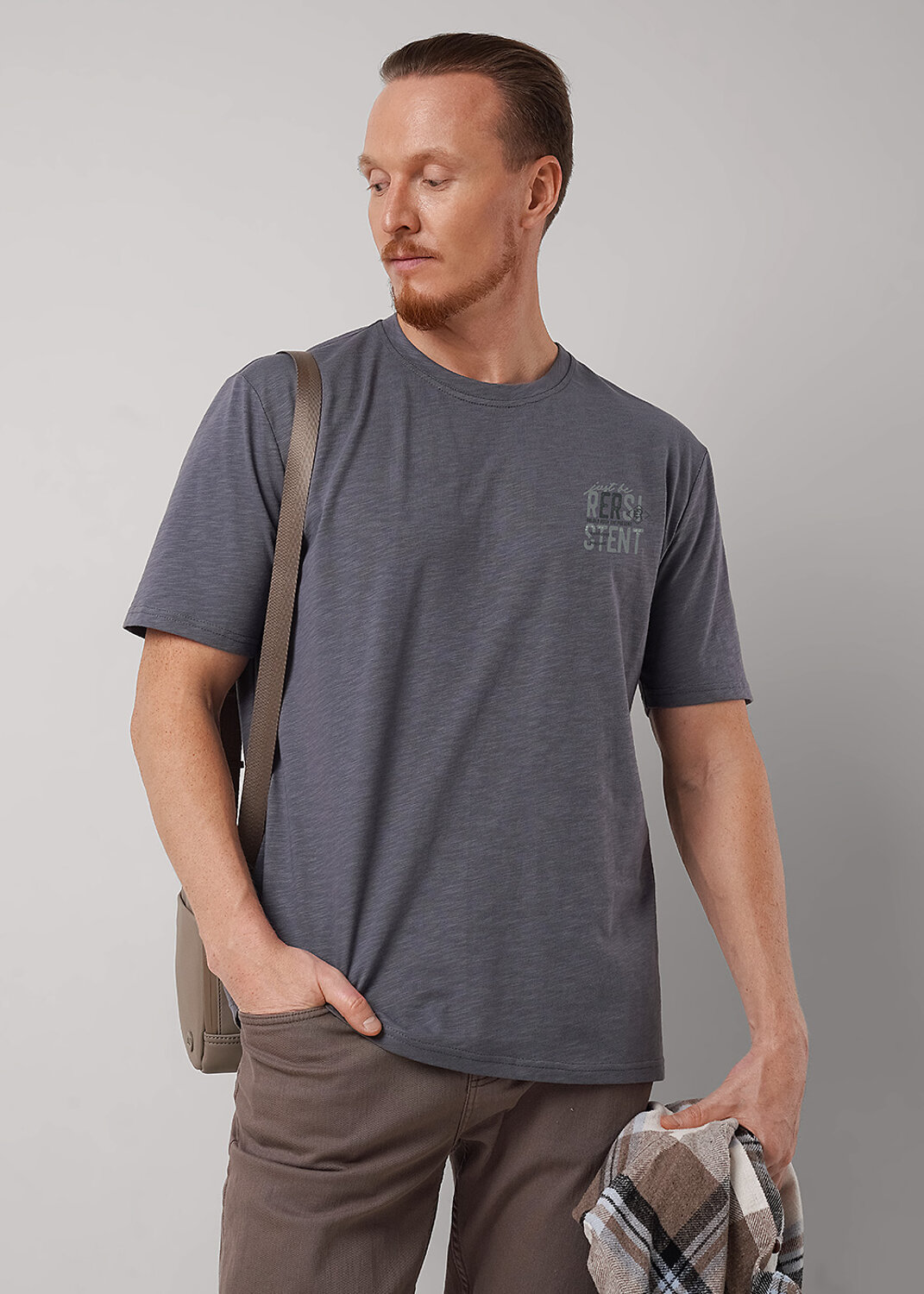 CLEVER Футболка 592386 562301/13о maxi(макси)_п т.серый