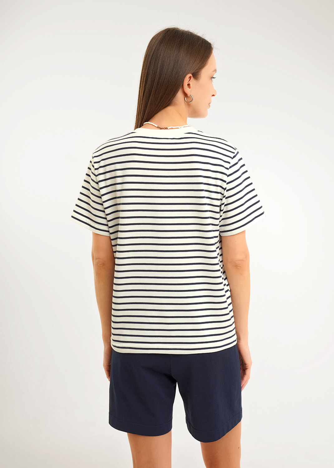 CLEVER Футболка 592425 LF26-1234/1 молочный/т.синий