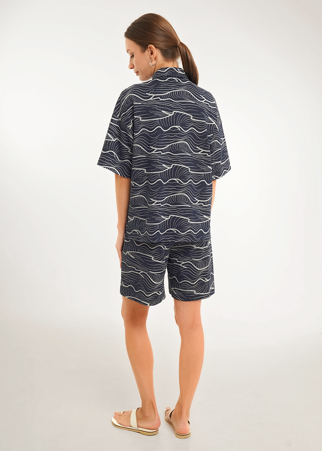 CLEVER Блузка 592432 LR26-1234 т.синий/молочный