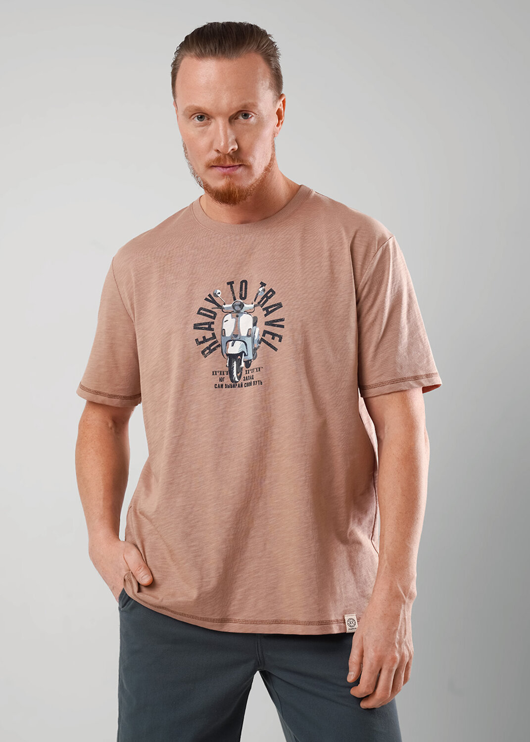 CLEVER Футболка 592447 562527/17о_п св.коричневый