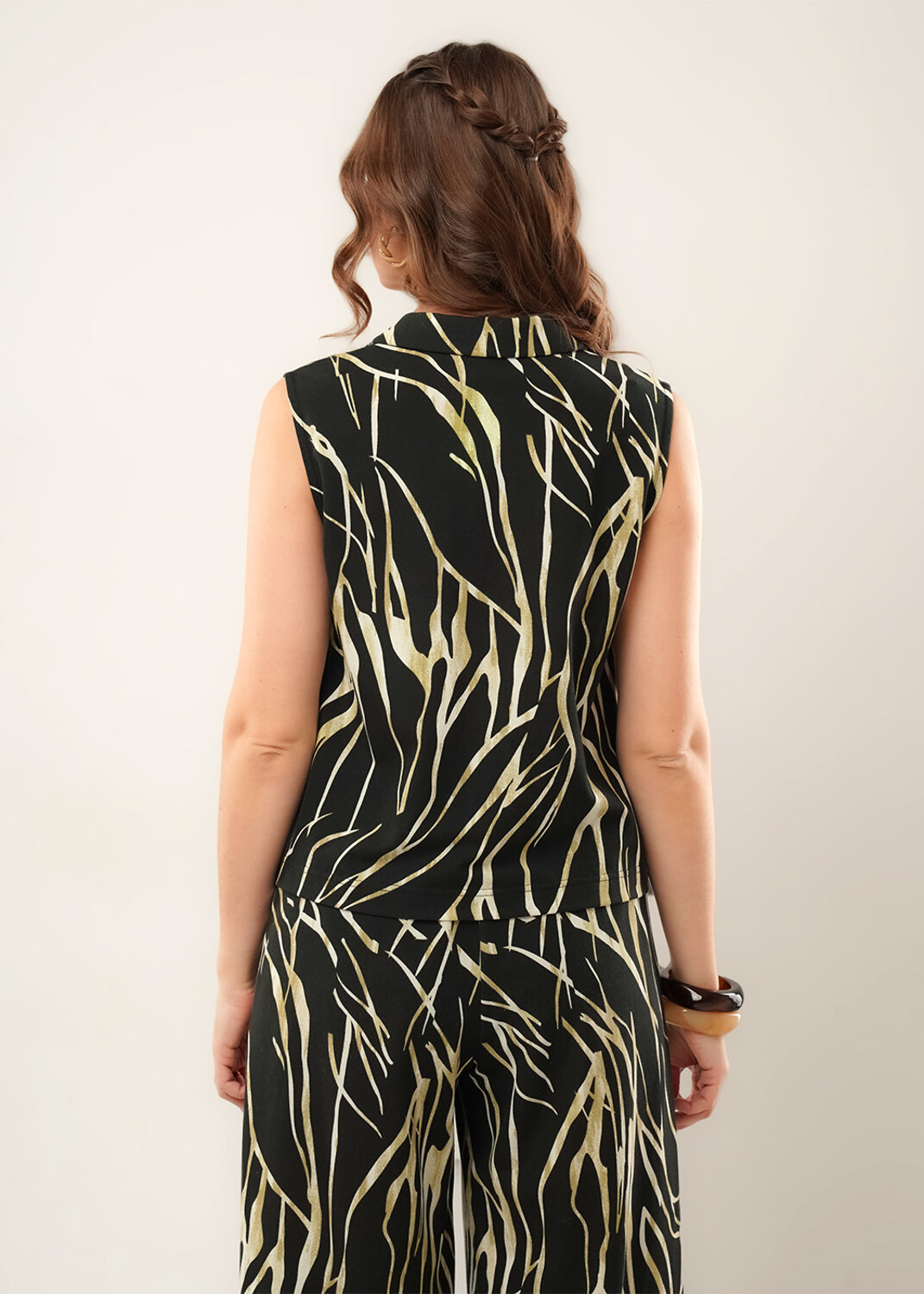 CLEVER Блузка 592465 267221/208ззн т.коричневый/св.бежевый