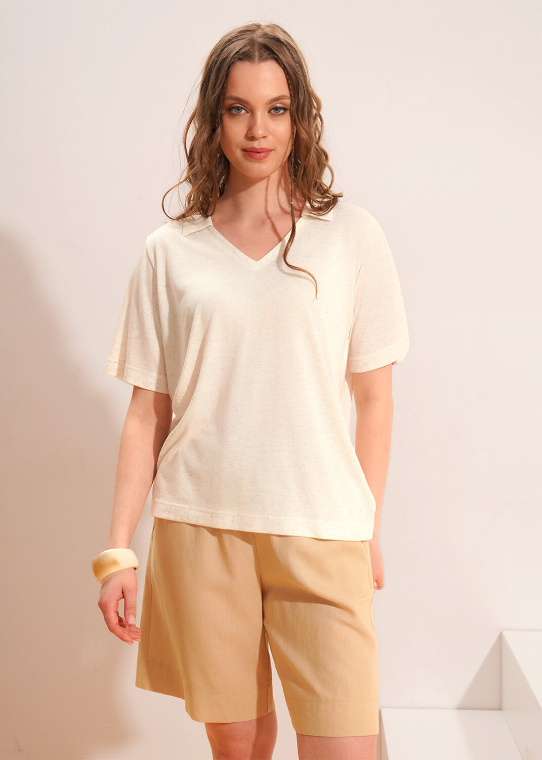 CLEVER Джемпер 592467 267205/206кд молочный