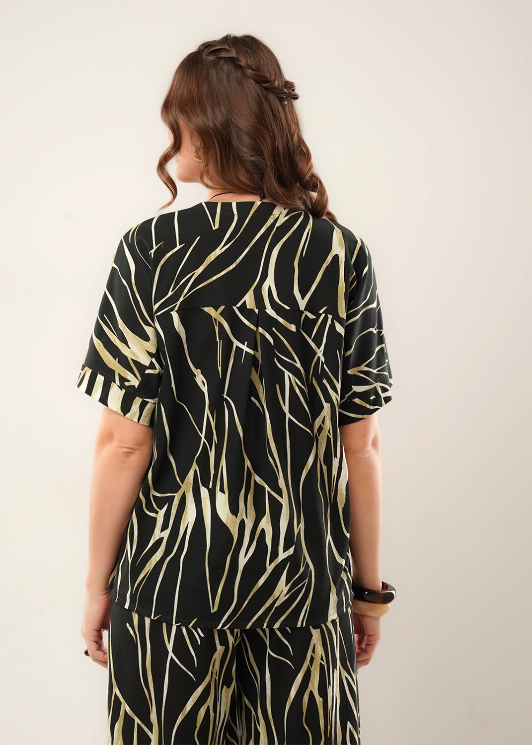 CLEVER Блузка 592470 267219/208ззн т.коричневый/св.бежевый