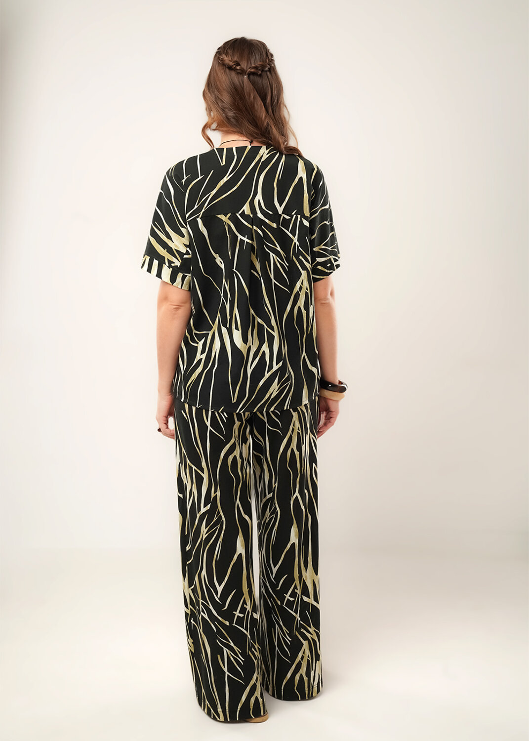 CLEVER Блузка 592470 267219/208ззн т.коричневый/св.бежевый