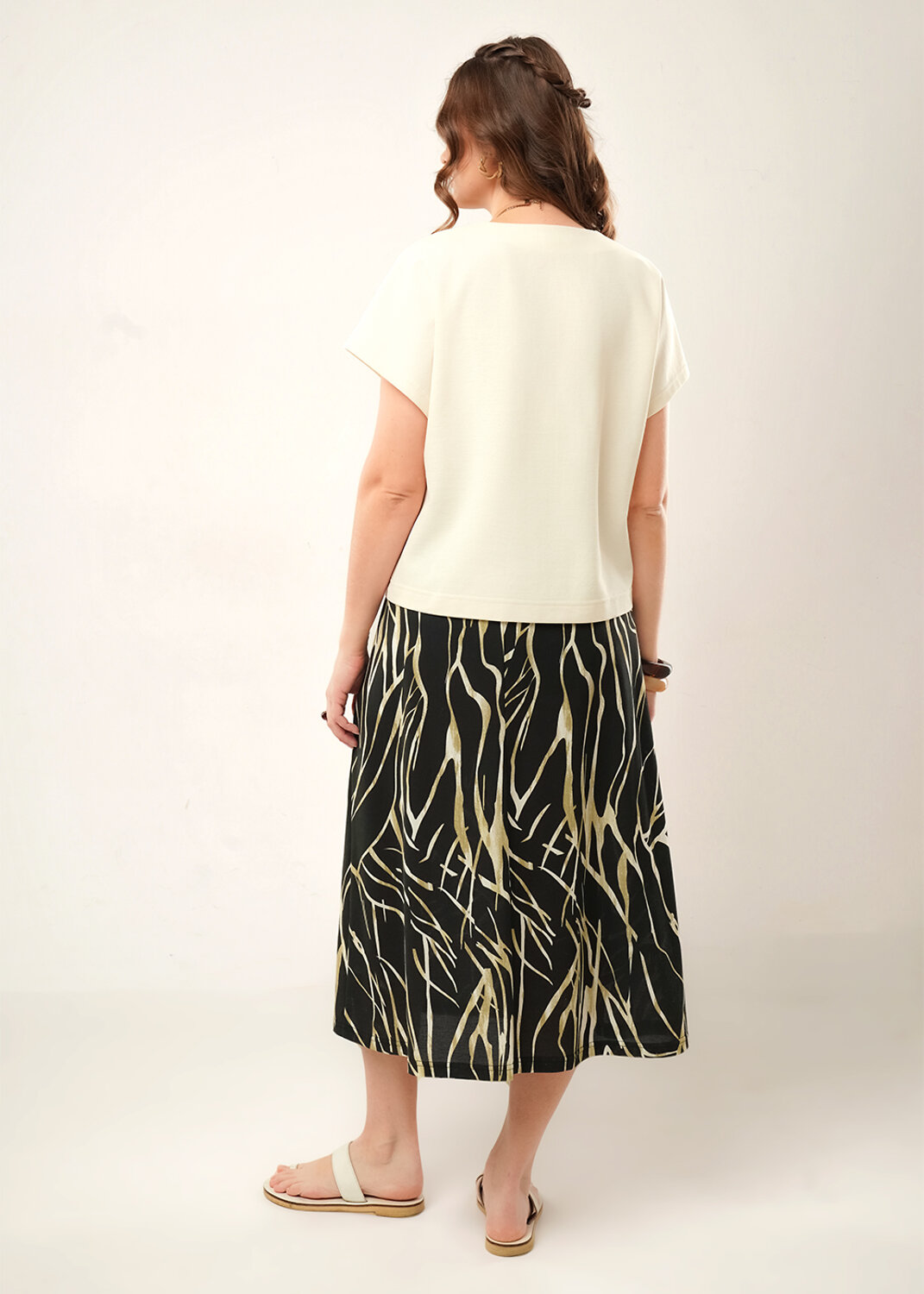 CLEVER Юбка 592475 267226/208ззн т.коричневый/св.бежевый