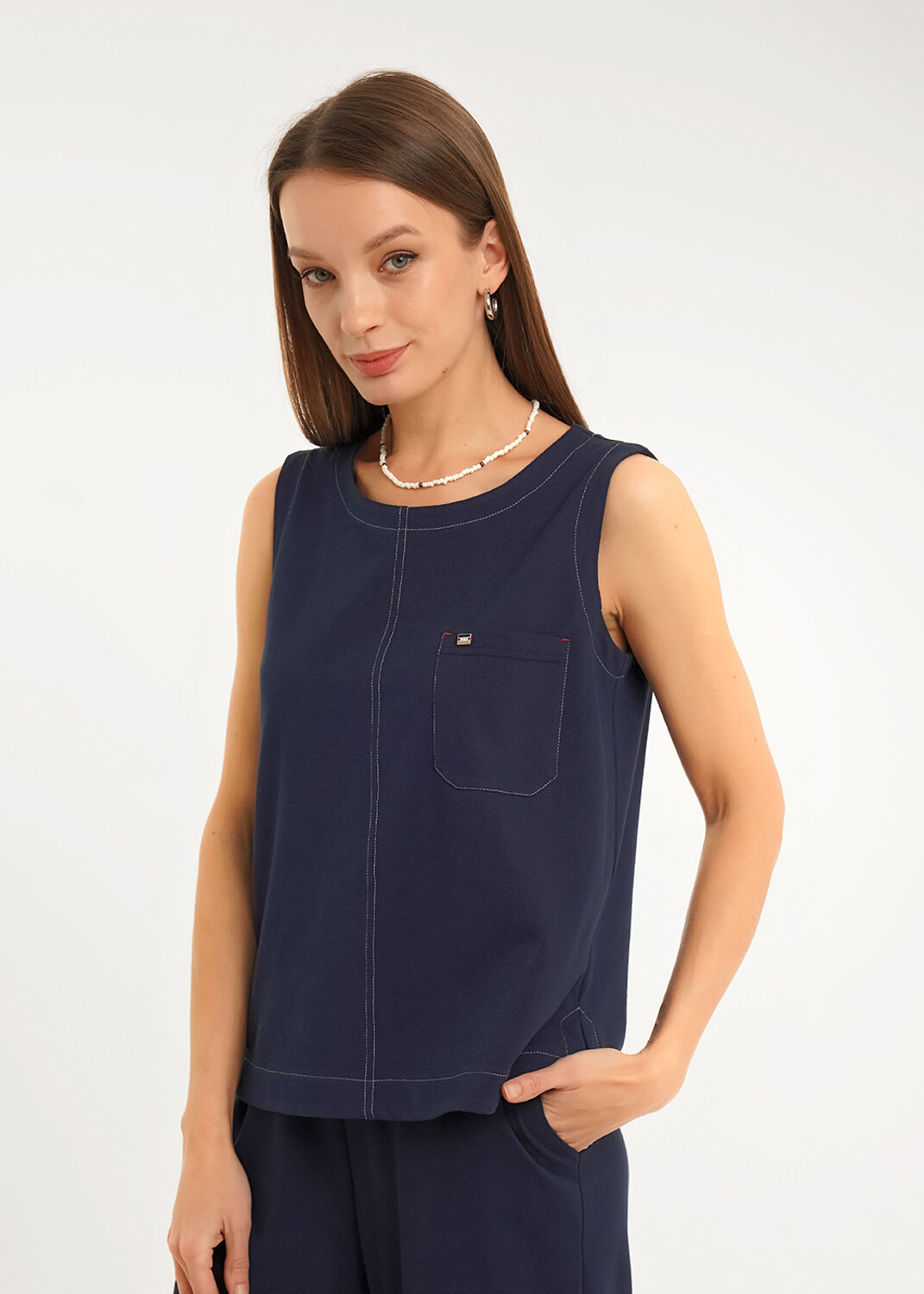 CLEVER Блузка 592477 LM26-1234 т.синий