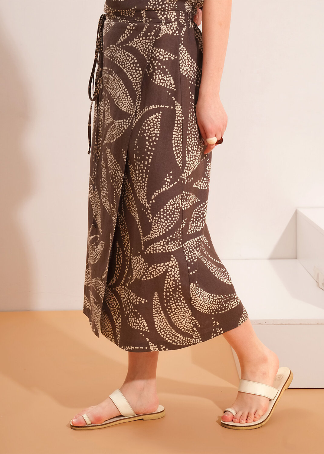 CLEVER Юбка 592479 263291/206лвн коричневый/св.бежевый