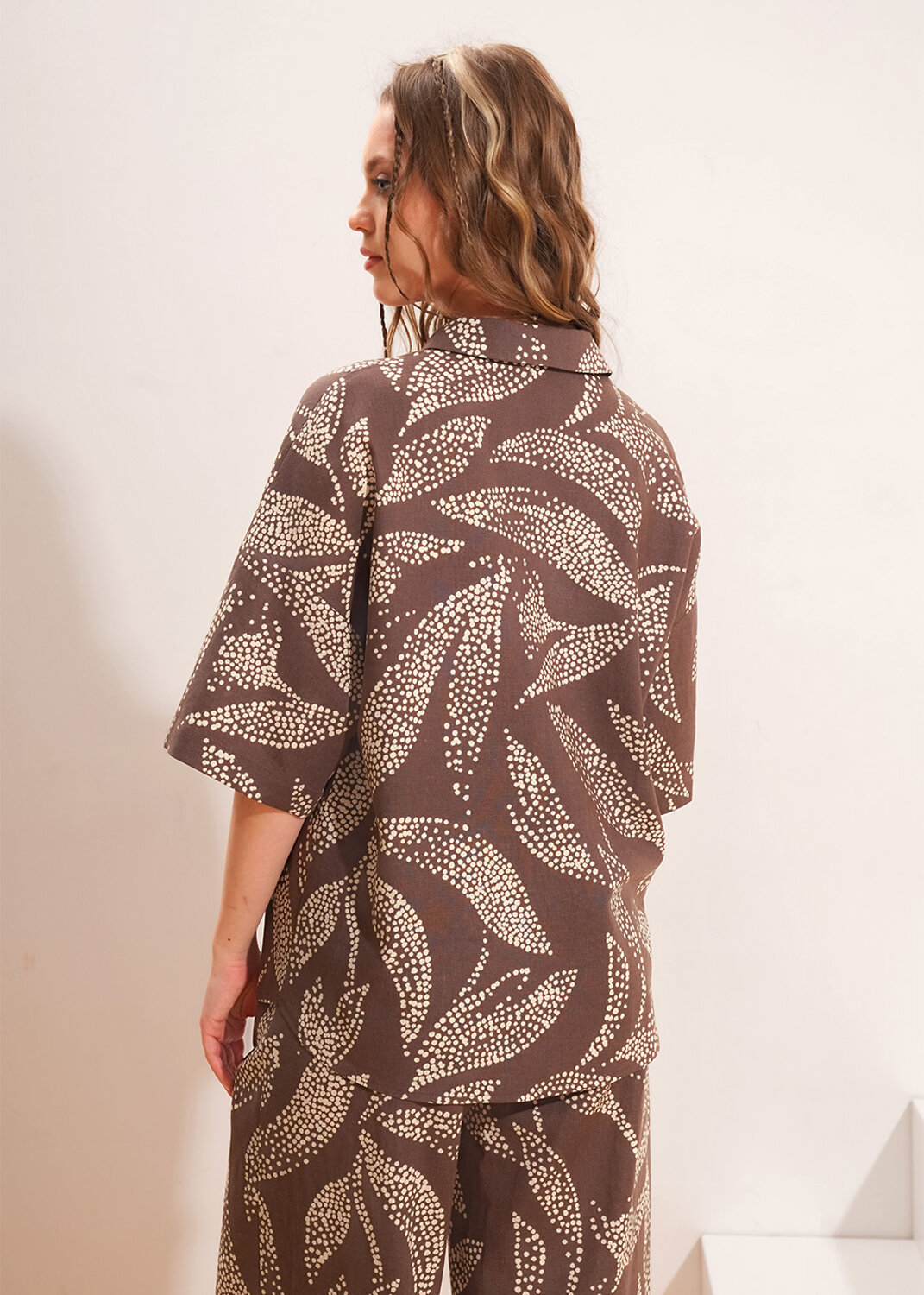 CLEVER Блузка 592484 263298/206лвн коричневый/св.бежевый