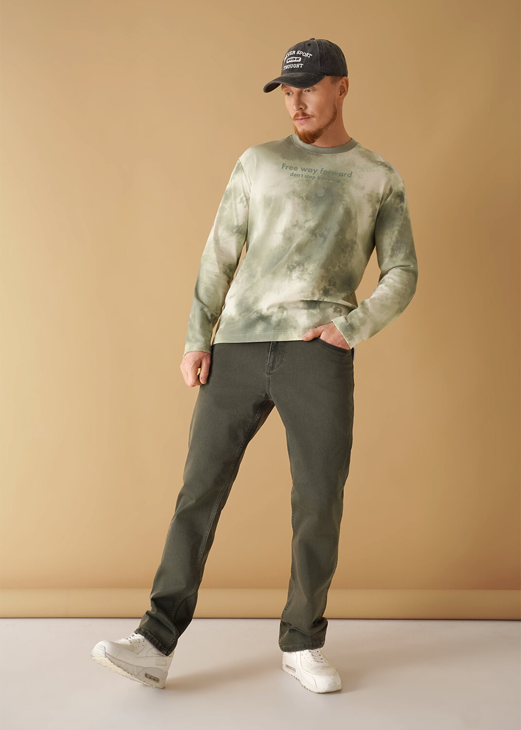 CLEVER Джемпер 592497 452613/05ккн maxi(макси)_п серый/т.зелёный