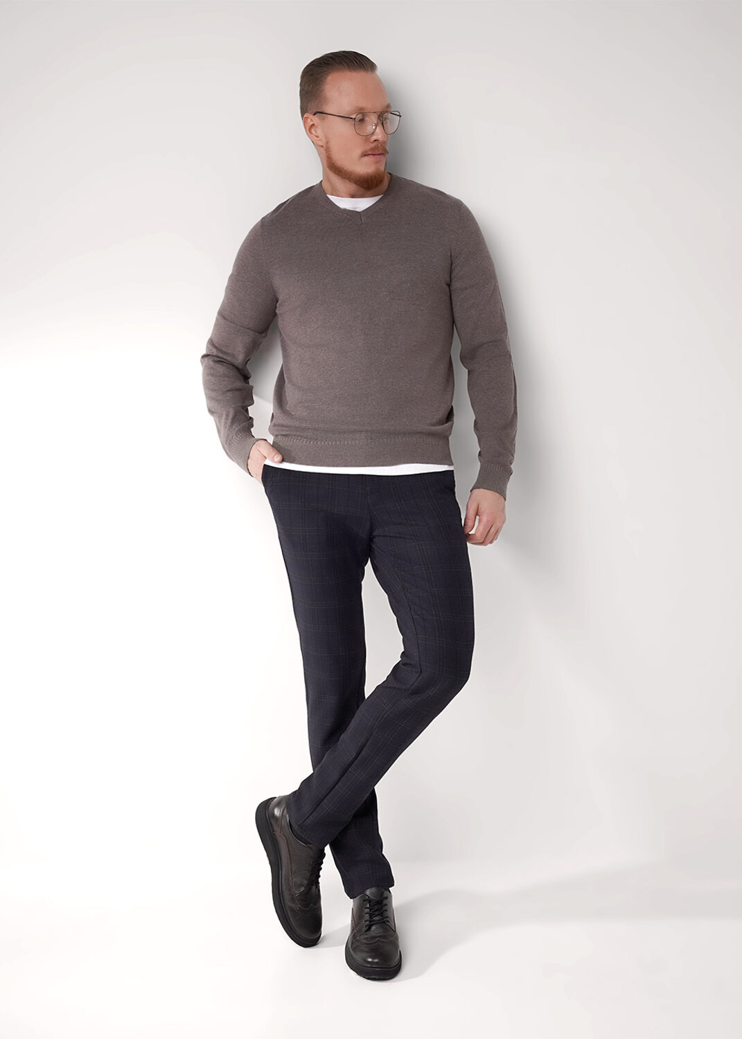 CLEVER Джемпер 592498 654362хаmaxi(макси) меланж бежевый