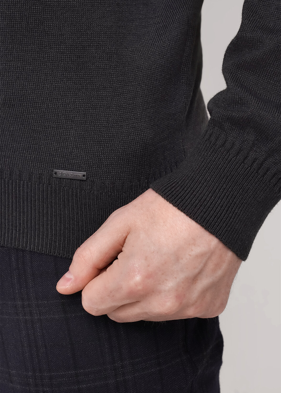 CLEVER Джемпер 592510 654362хаmaxi(макси) меланж т.серый