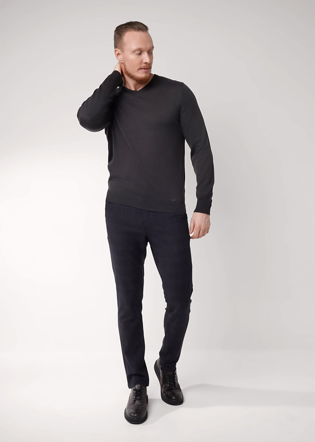 CLEVER Джемпер 592510 654362хаmaxi(макси) меланж т.серый