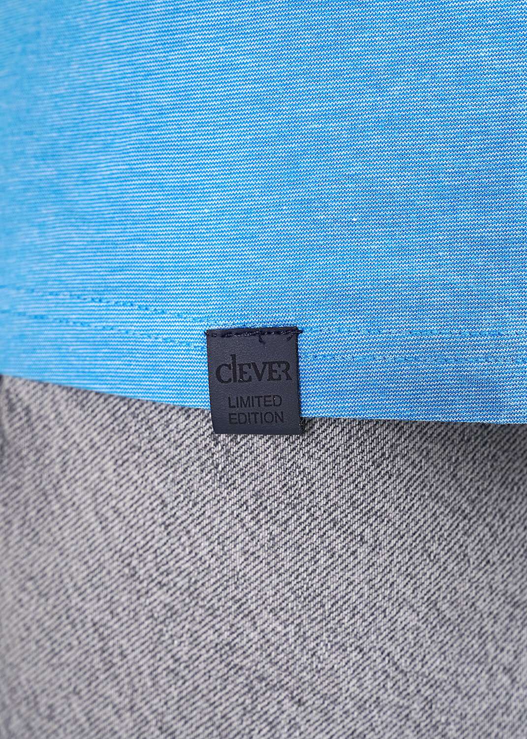 CLEVER Джемпер 592544 602213гн maxi(макси) св.синий/белый