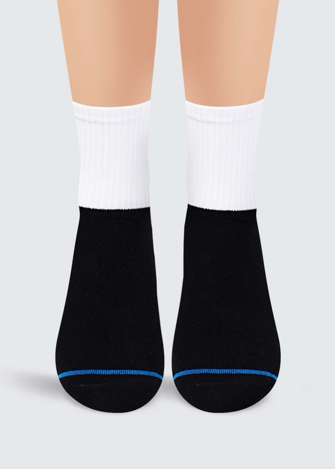 CLEVER Носки 592558 С4287 16-18,18-20 чёрный/т.голубой