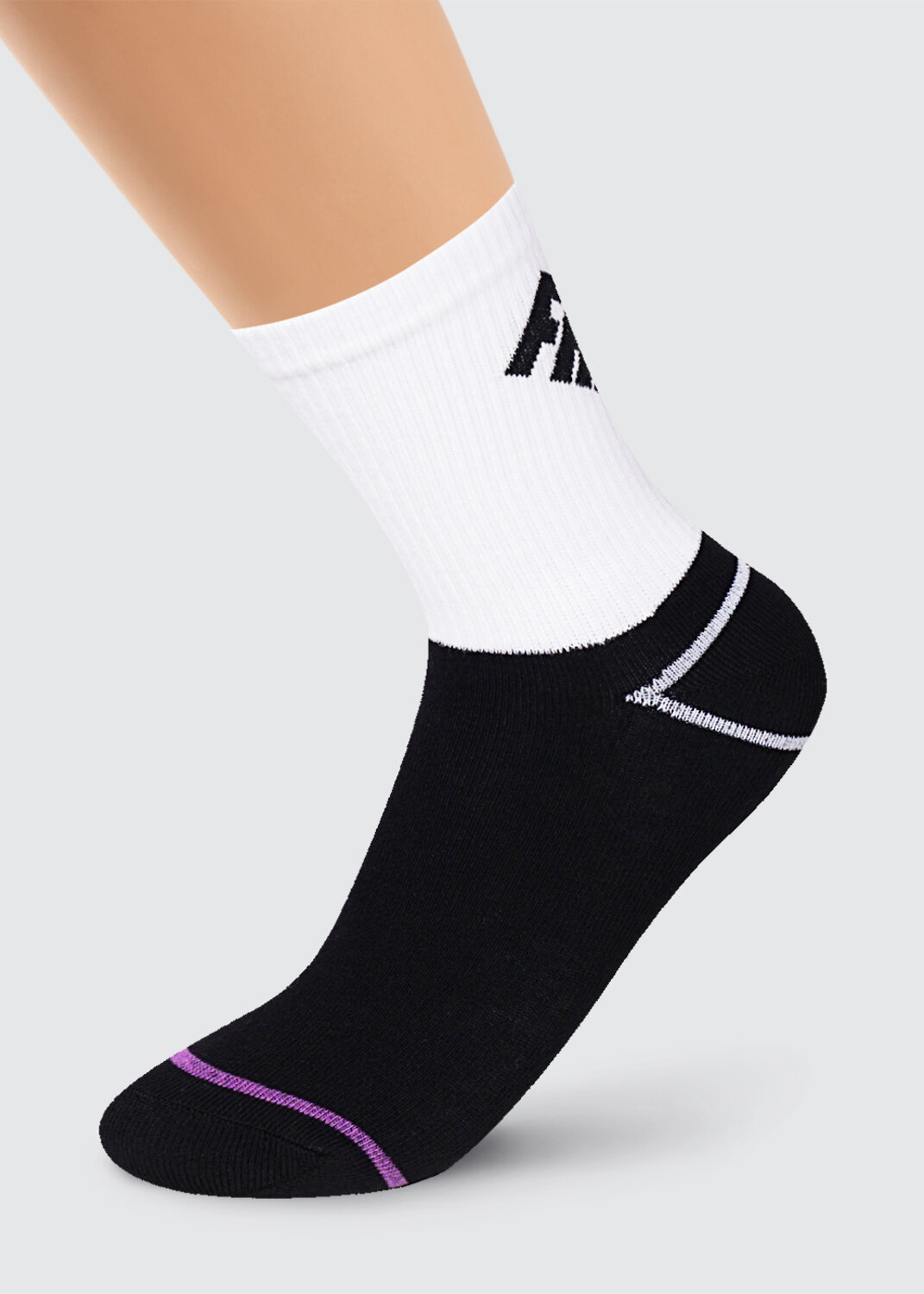 CLEVER Носки 592559 С4287 16-18,18-20 чёрный/фиолетовый