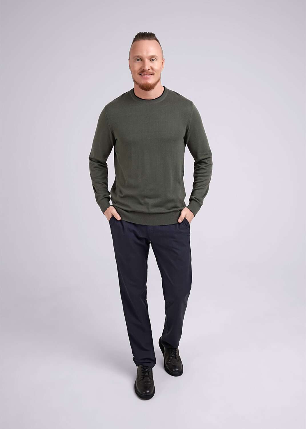 CLEVER Джемпер 592566 603563хаmaxi(макси) хаки