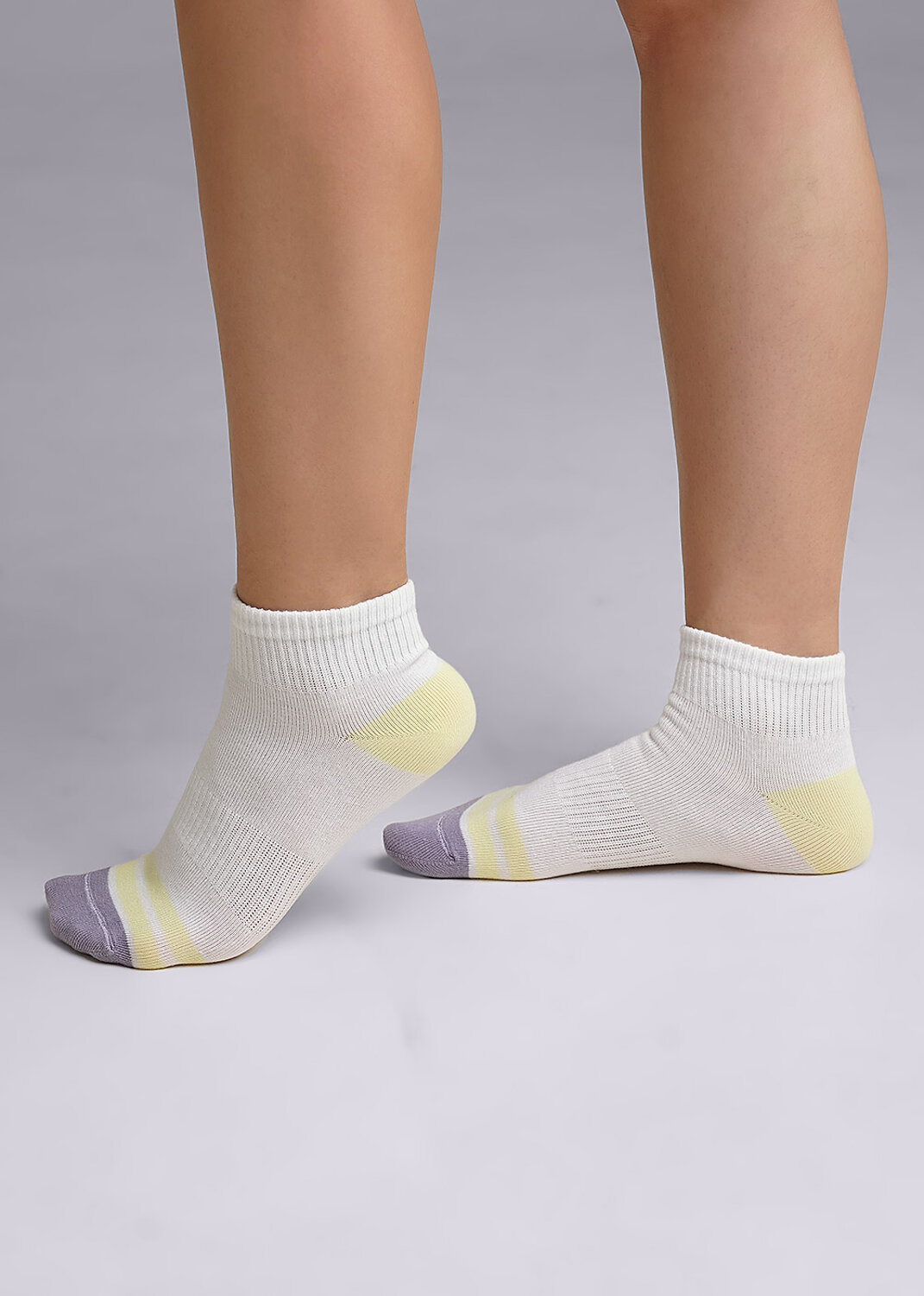 CLEVER Носки 592575 С1404 16-18,18-20 белый/св.фиолетовый