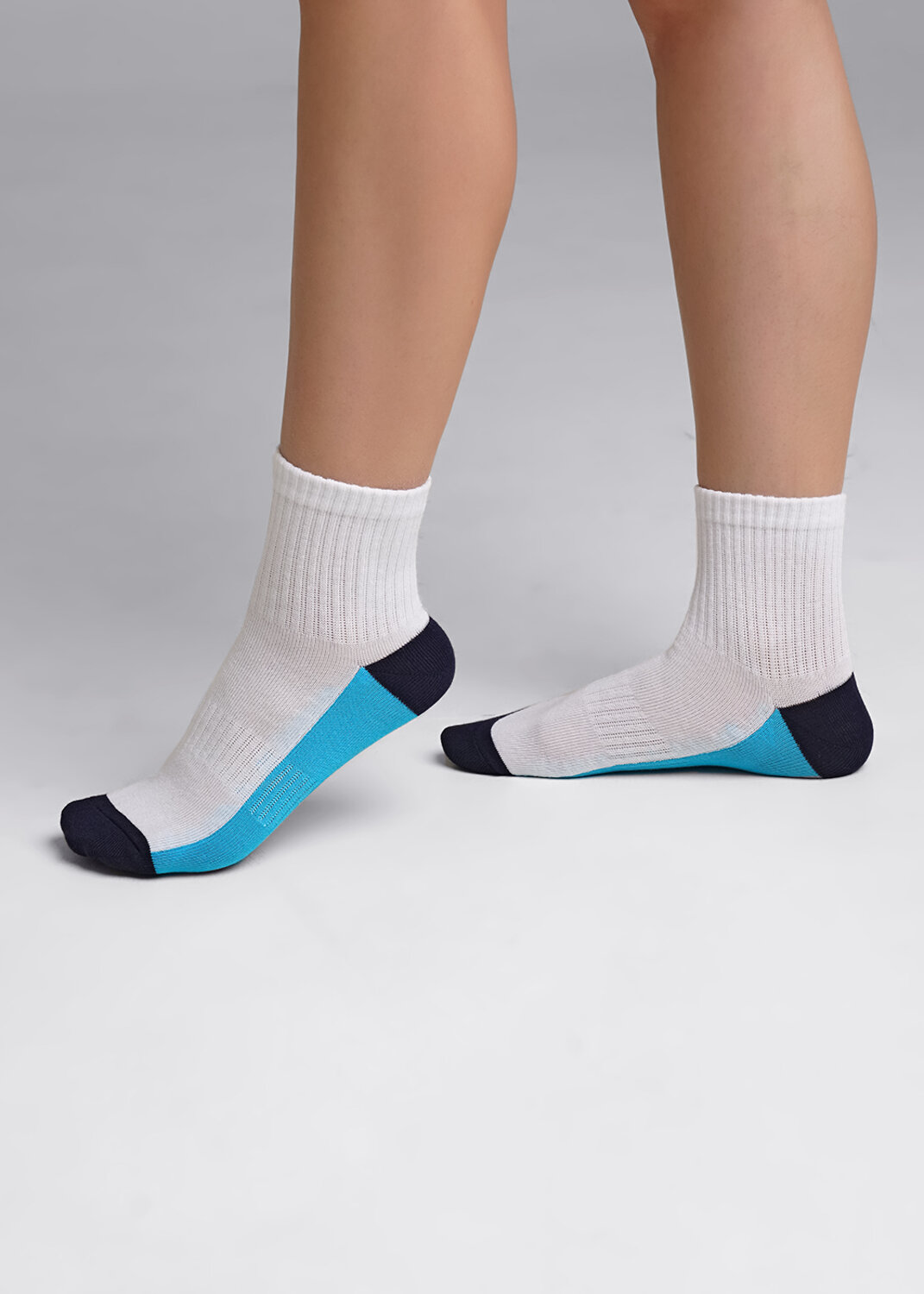 CLEVER Носки 592576 С1408 16-18,18-20 белый/т.бирюзовый