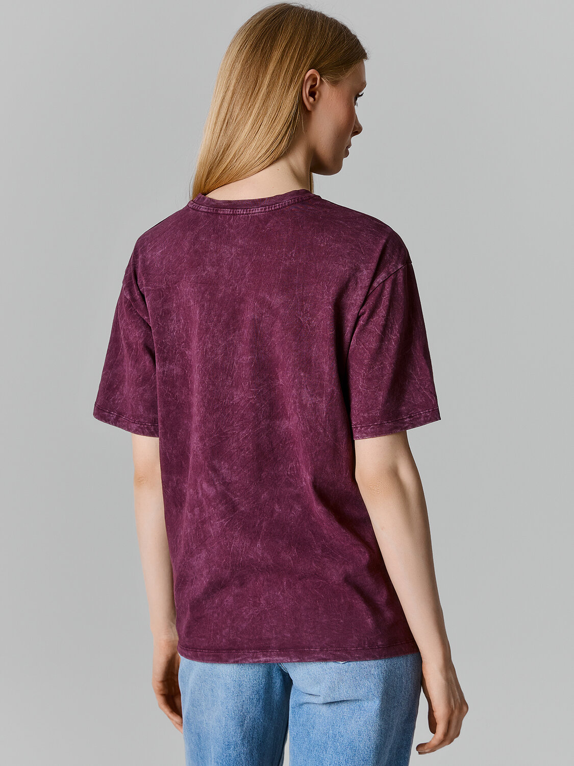 MARK FORMELLE Футболка 592628 112678 винный acid wash +печать