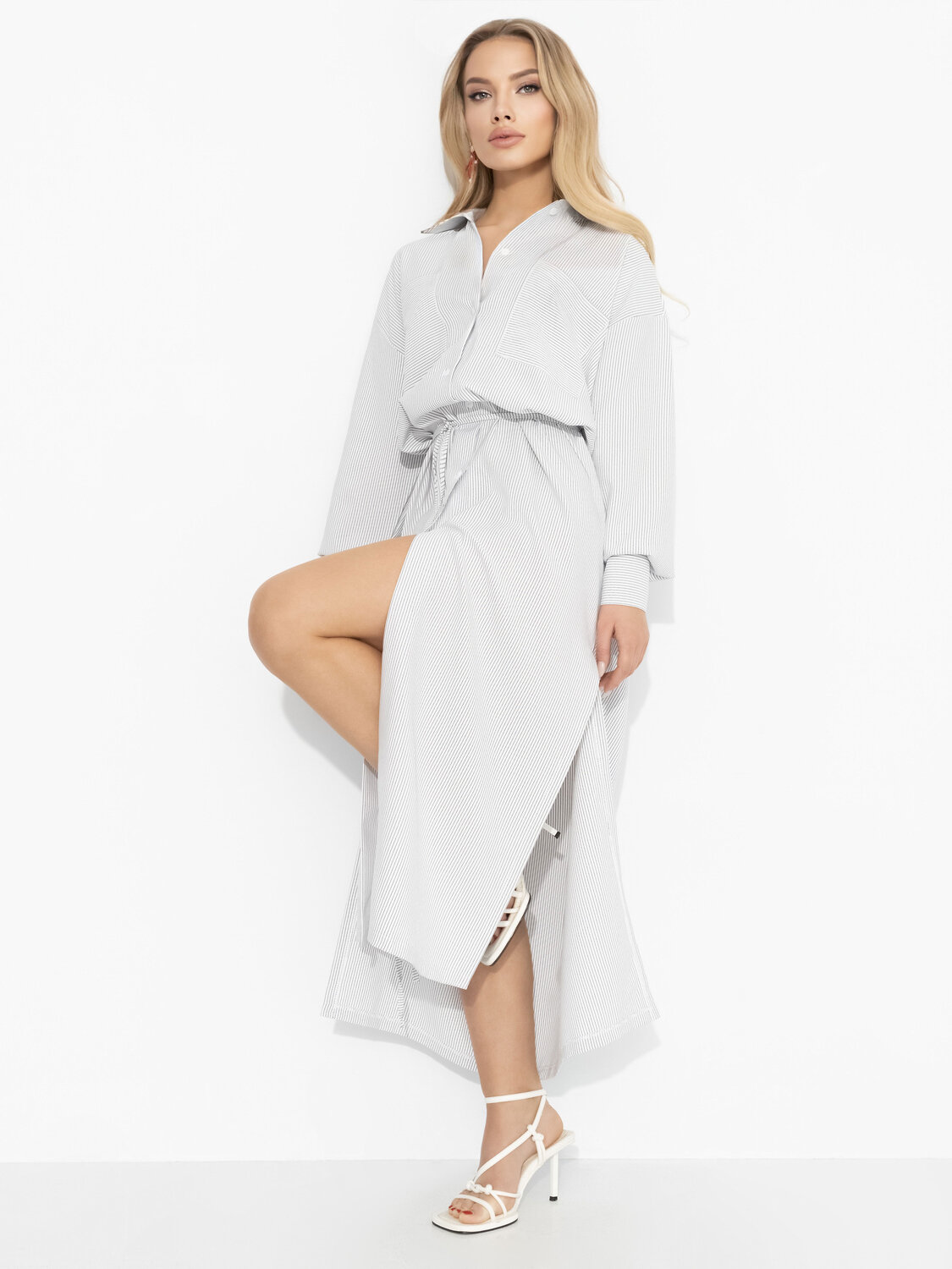 CHARUTTI Платье-рубашка 592682 12850 Белый