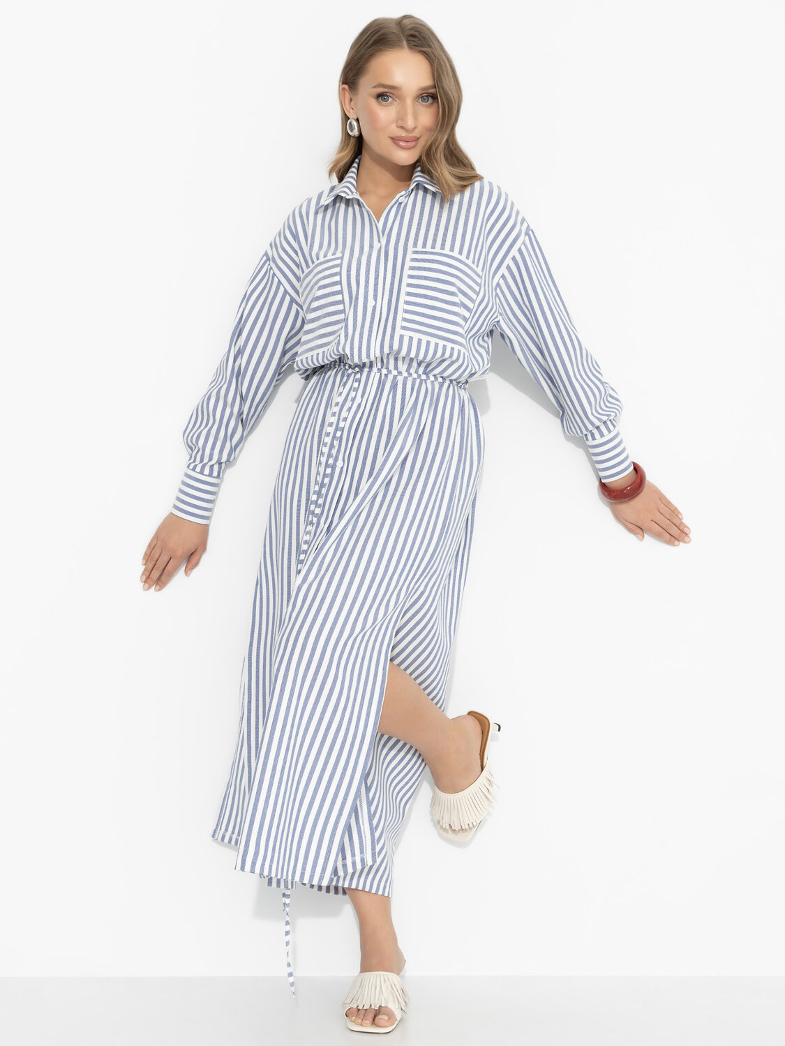 CHARUTTI Платье-рубашка 592683 12846 Белый