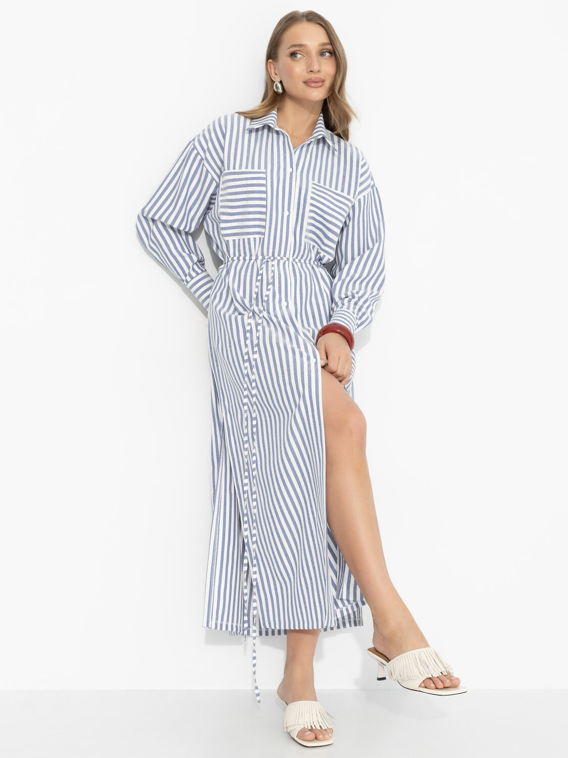 CHARUTTI Платье-рубашка 592683 12846 Белый