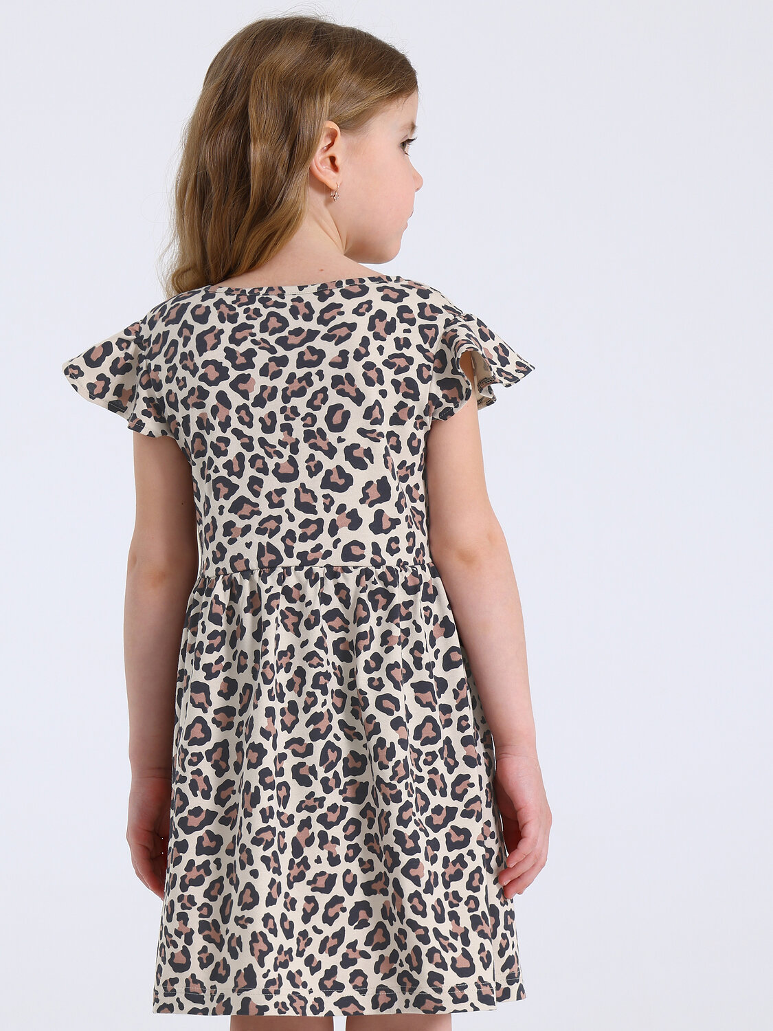 Апрель Платье 592743 1ДПБ5115001н коричневый леопард на бежевом