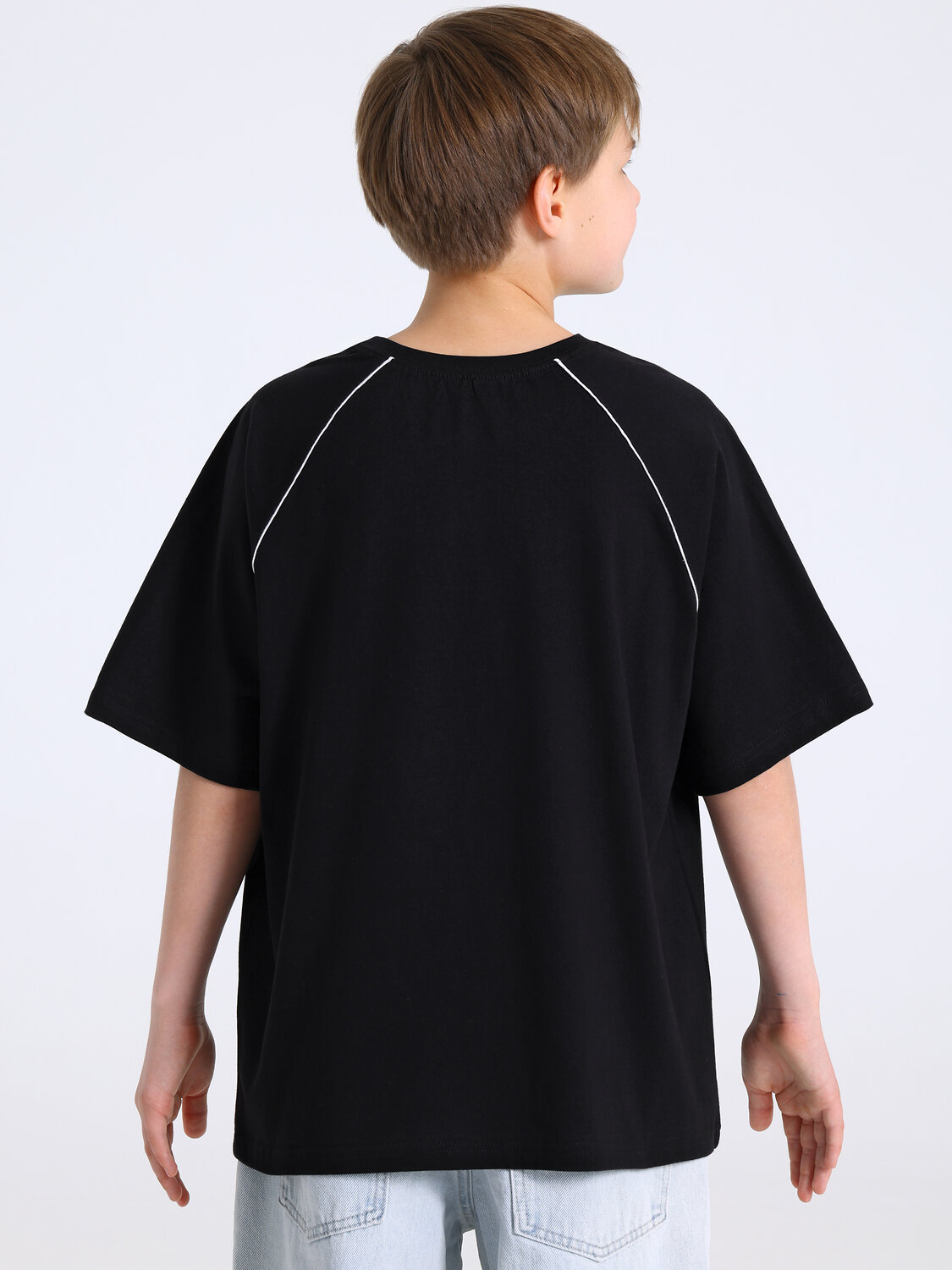 Апрель Футболка 592748 1ПДФК5199001 черный+белый