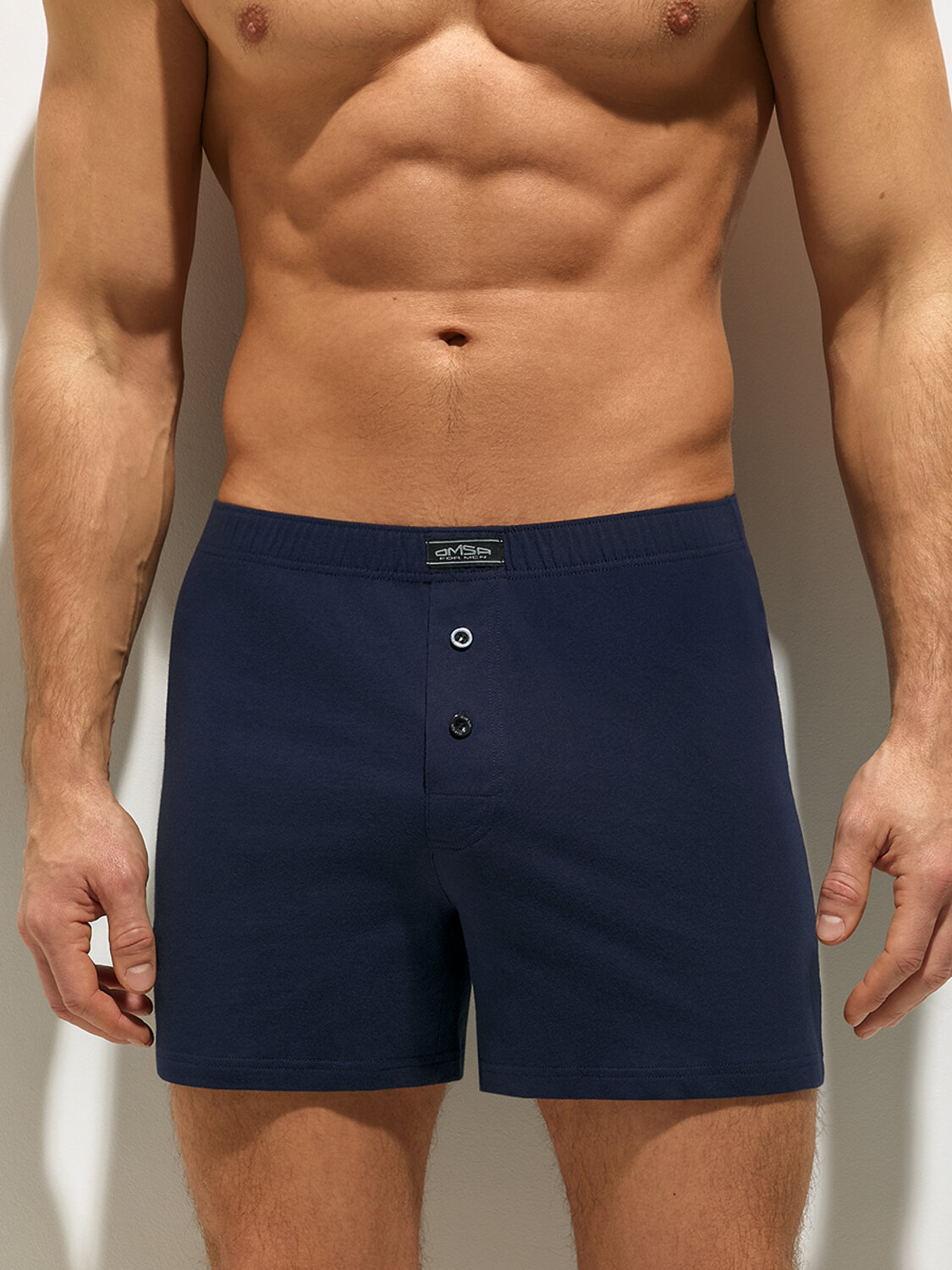 Omsa Трусы 592760 OmB 1243-1 Шорты-Боксеры муж. с закр.резинкой, CO Blu Notte (Синий)