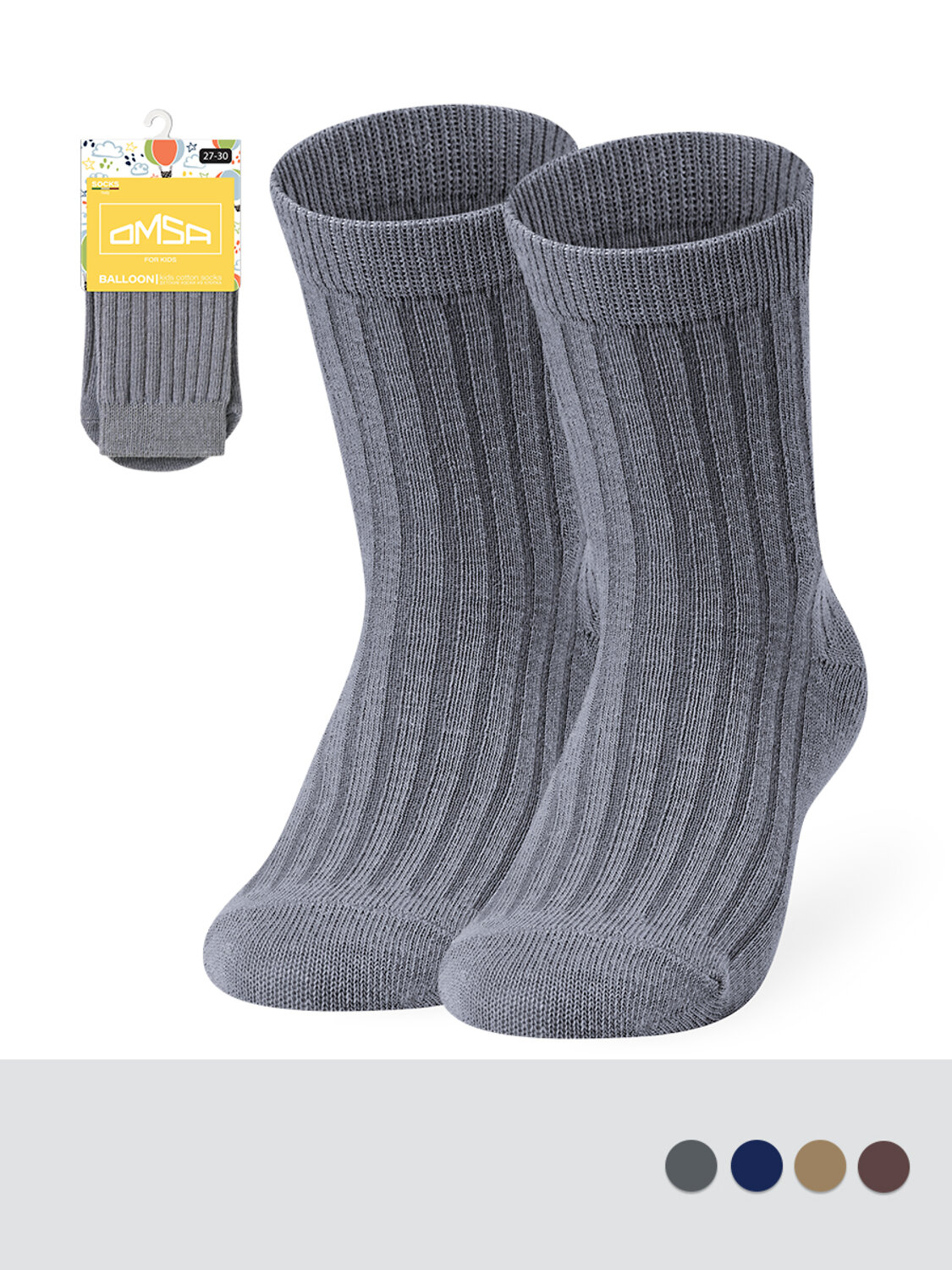 Omsa Носки 592789 OMSA kids   Calzino 21C09 ABS Grigio Chiaro (Серый)