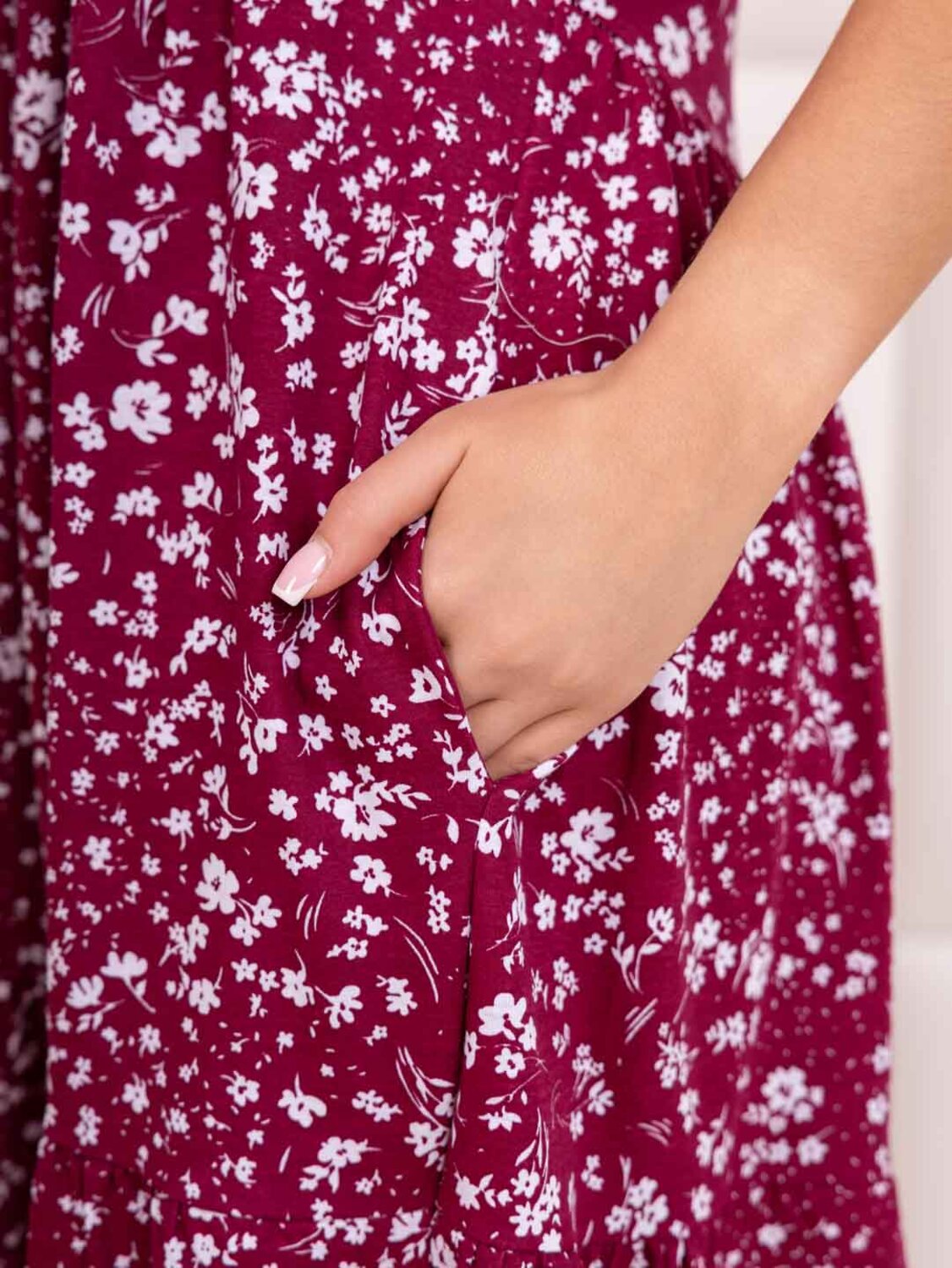 Текс-плюс Платье 592824 00-00248274 Бордовый,белый