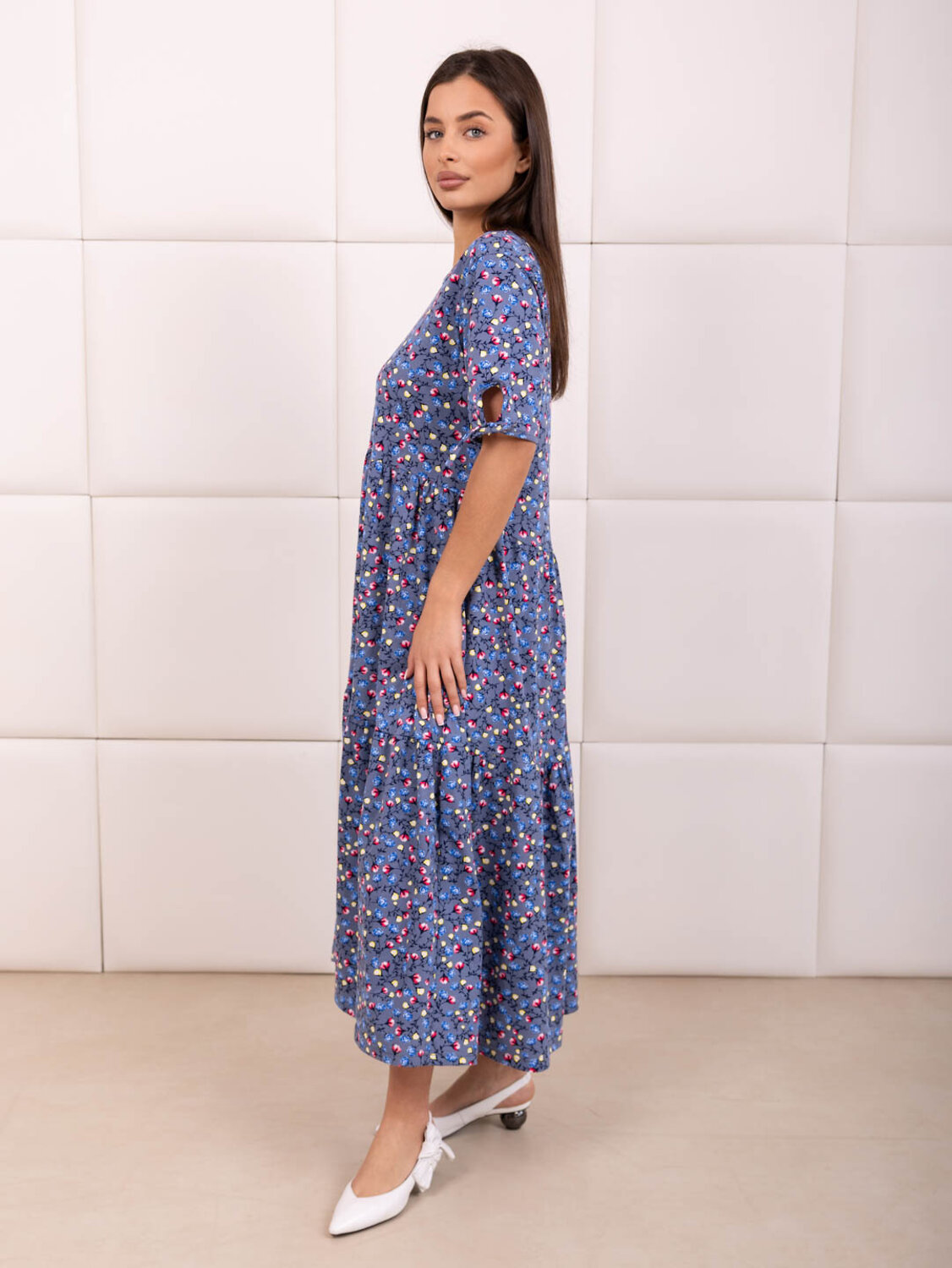 Текс-плюс Платье 592825 00-00248279 Синий,серый