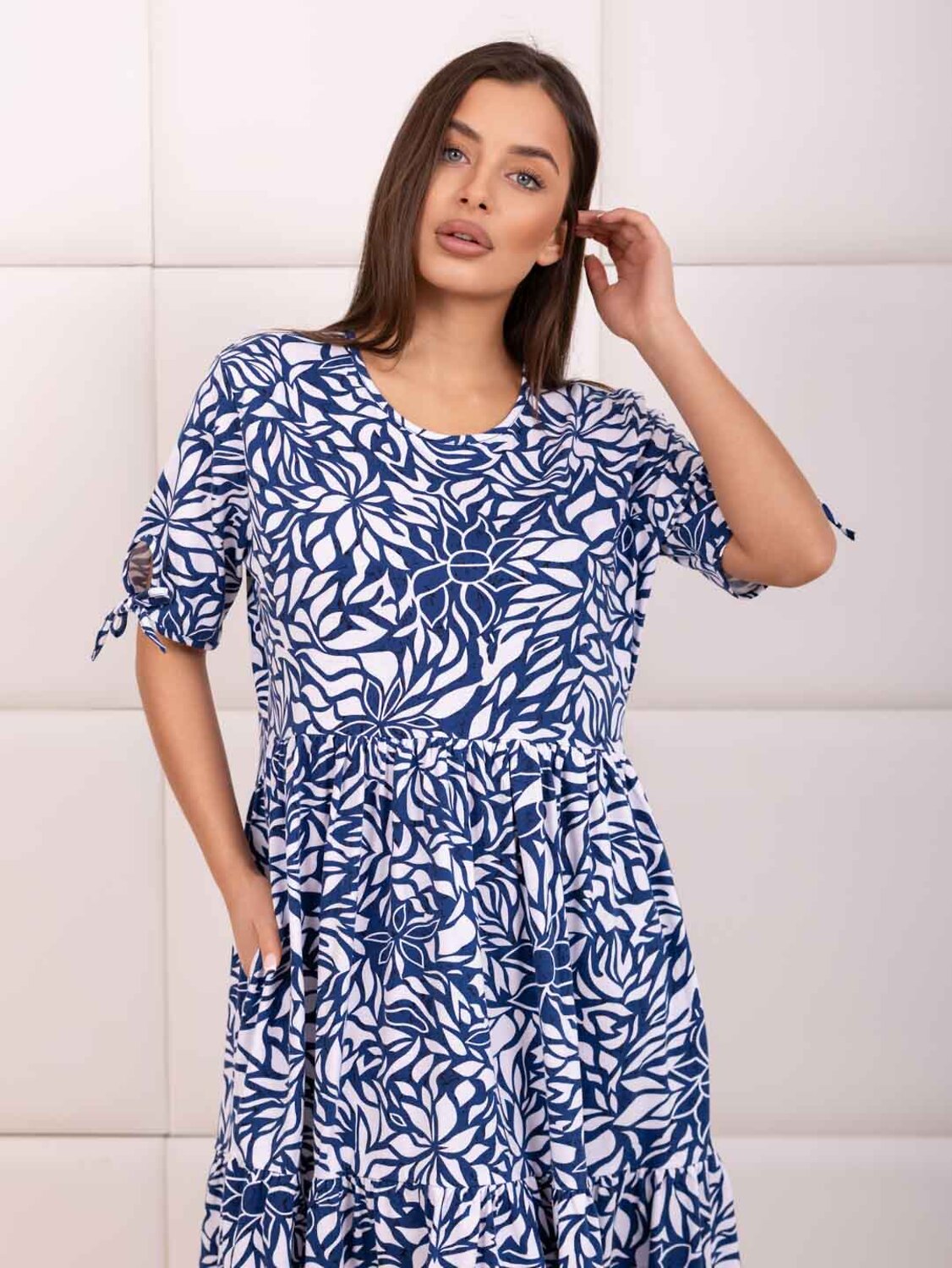 Текс-плюс Платье 592826 00-00248287 Синий,белый