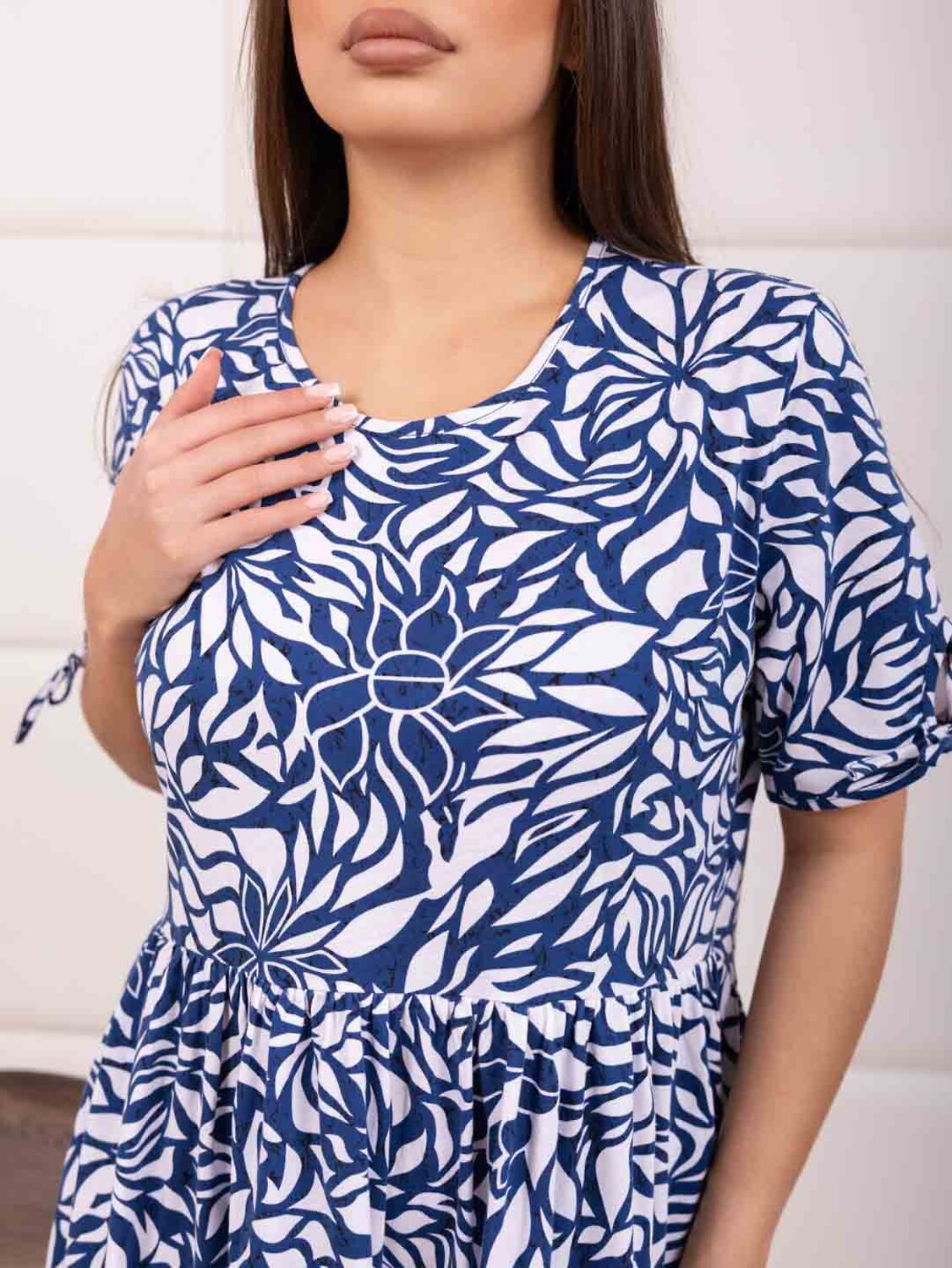 Текс-плюс Платье 592826 00-00248287 Синий,белый