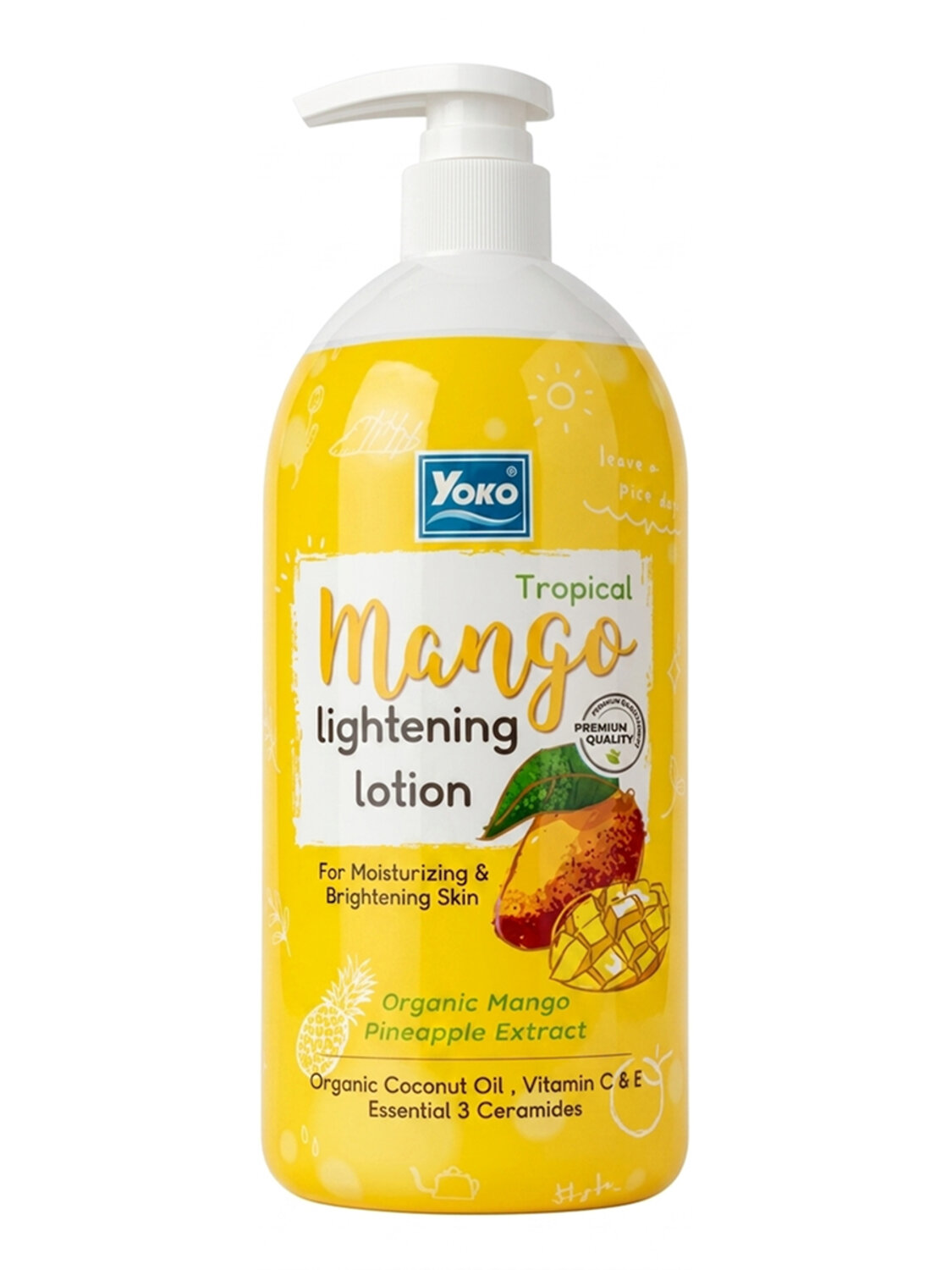 Siam Yoko Yoko Осветляющий лосьон для тела с экстрактом спелого манго и комплексом церамидов, 400 мл 592926 28500 