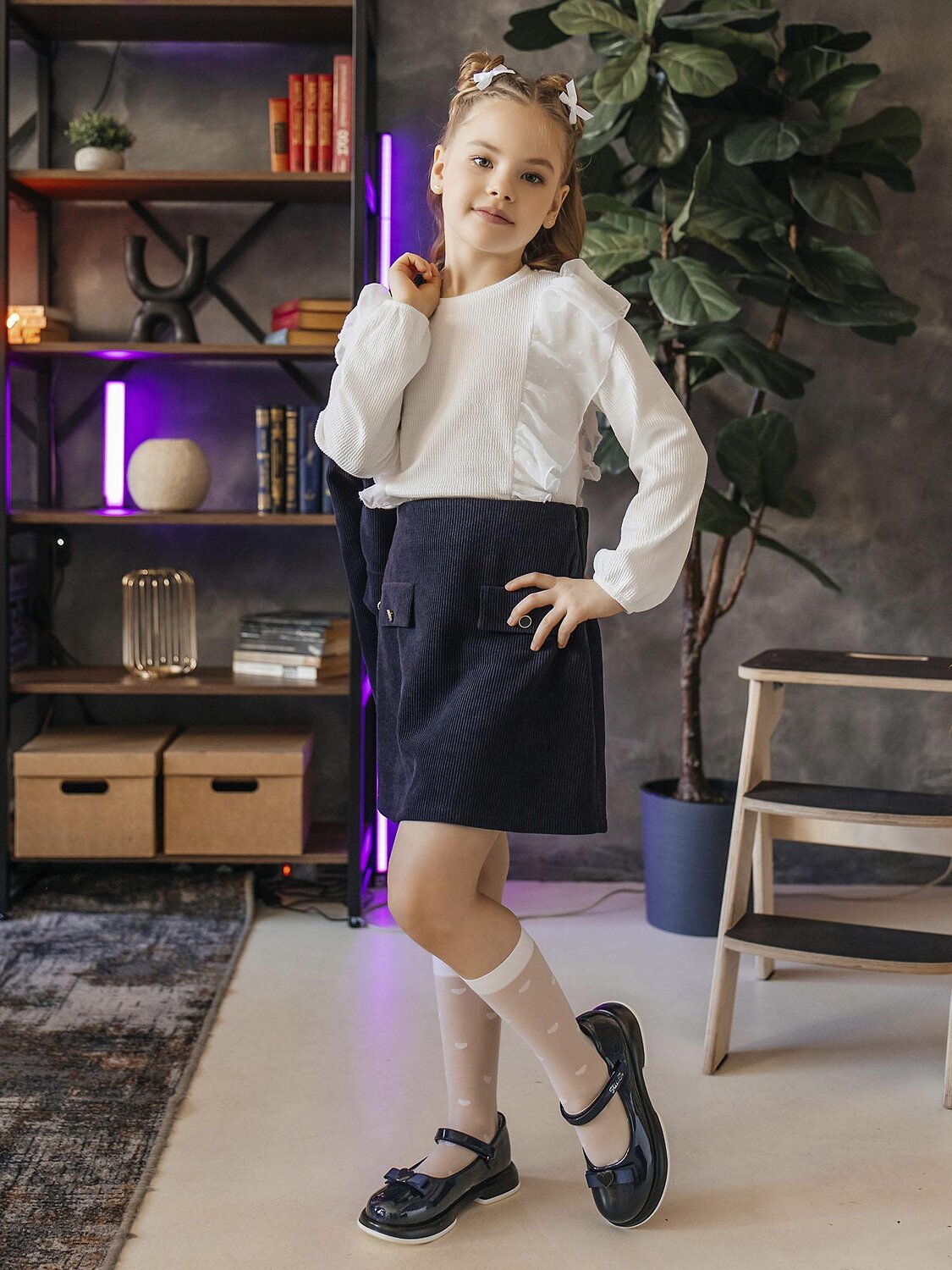 BATIK Юбка 592940 153 ш26-1 Темно-синий