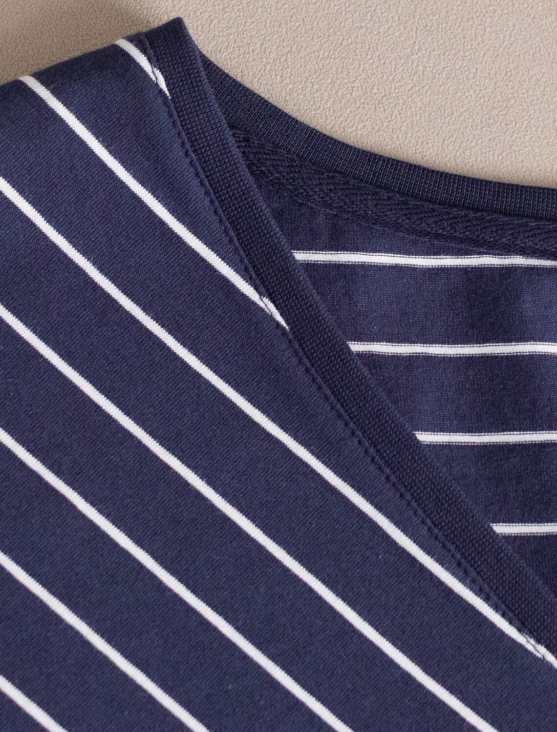 VILATTE Футболка 592984 D49.069 т.синий-белый