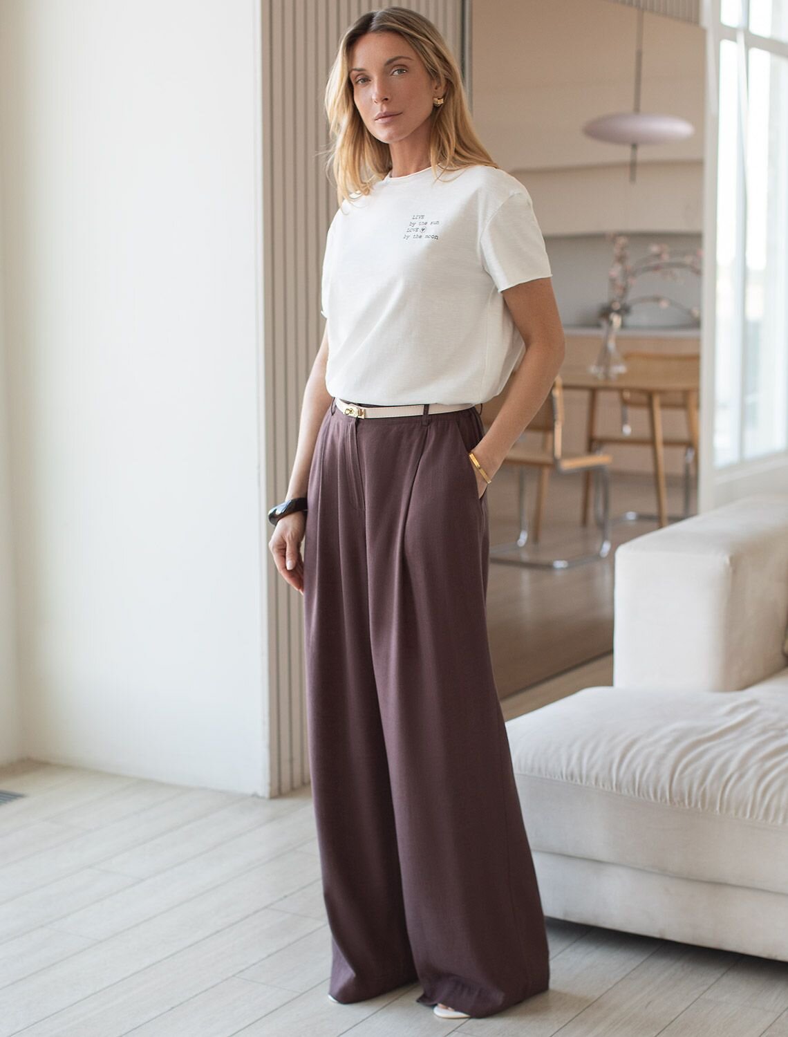 VILATTE Футболка 592992 D49.163 молочный_live_love