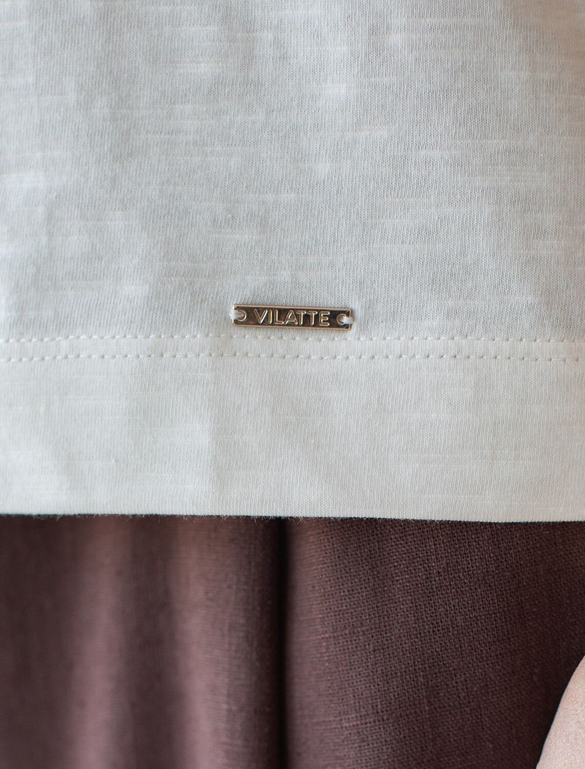 VILATTE Футболка 592992 D49.163 молочный_live_love