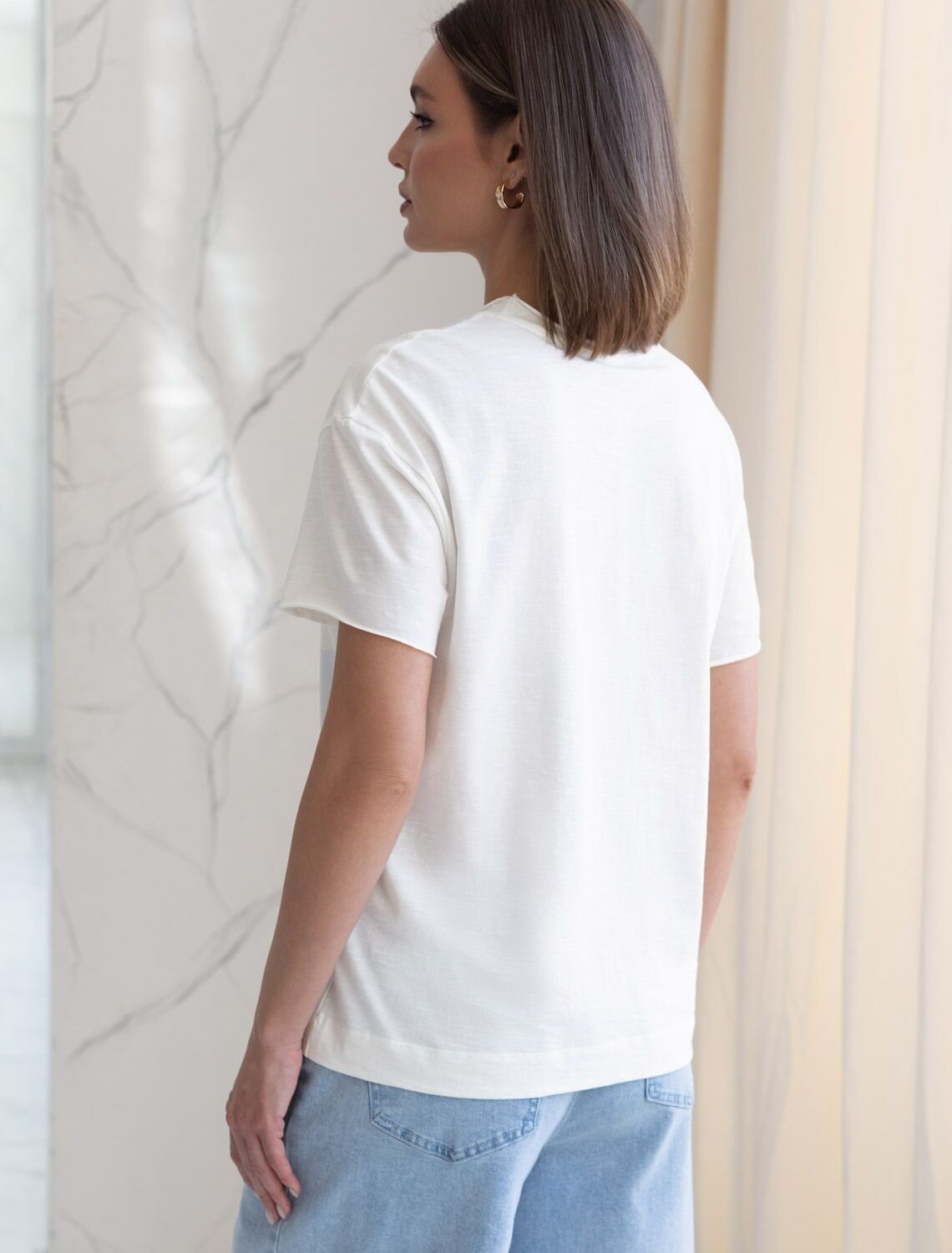 VILATTE Футболка 592994 D49.163 молочный_ветка