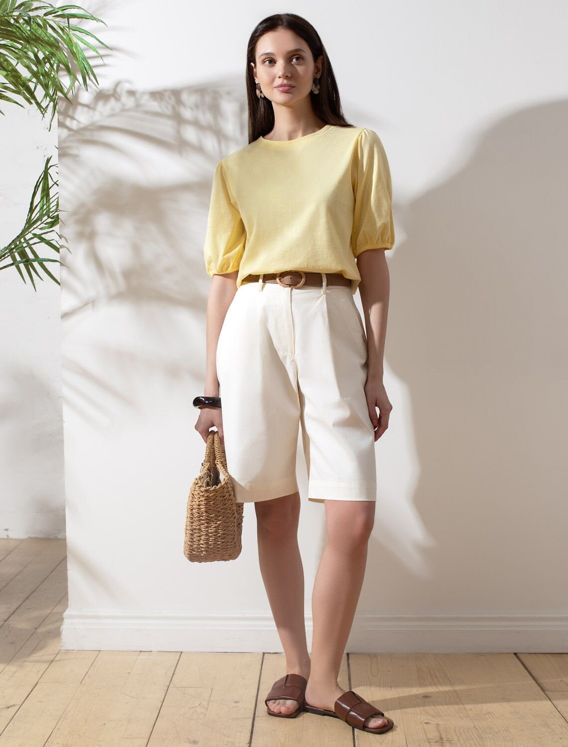 VILATTE Футболка 593002 D49.164 банановый