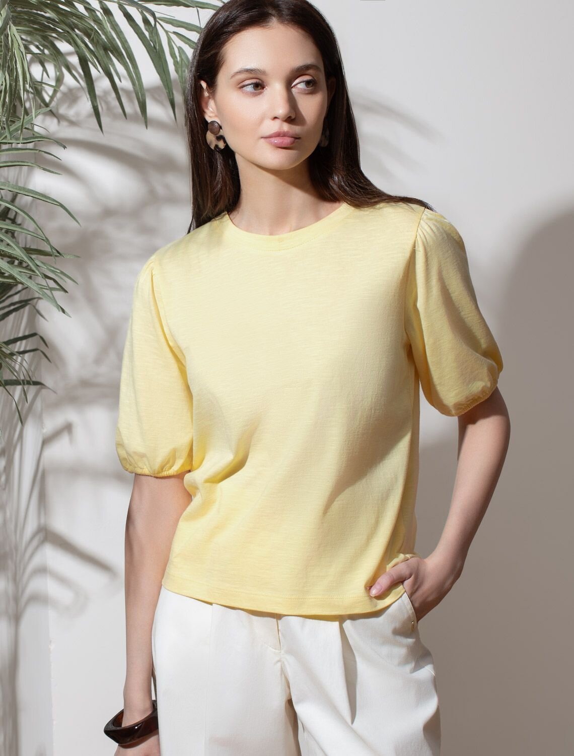 VILATTE Футболка 593002 D49.164 банановый