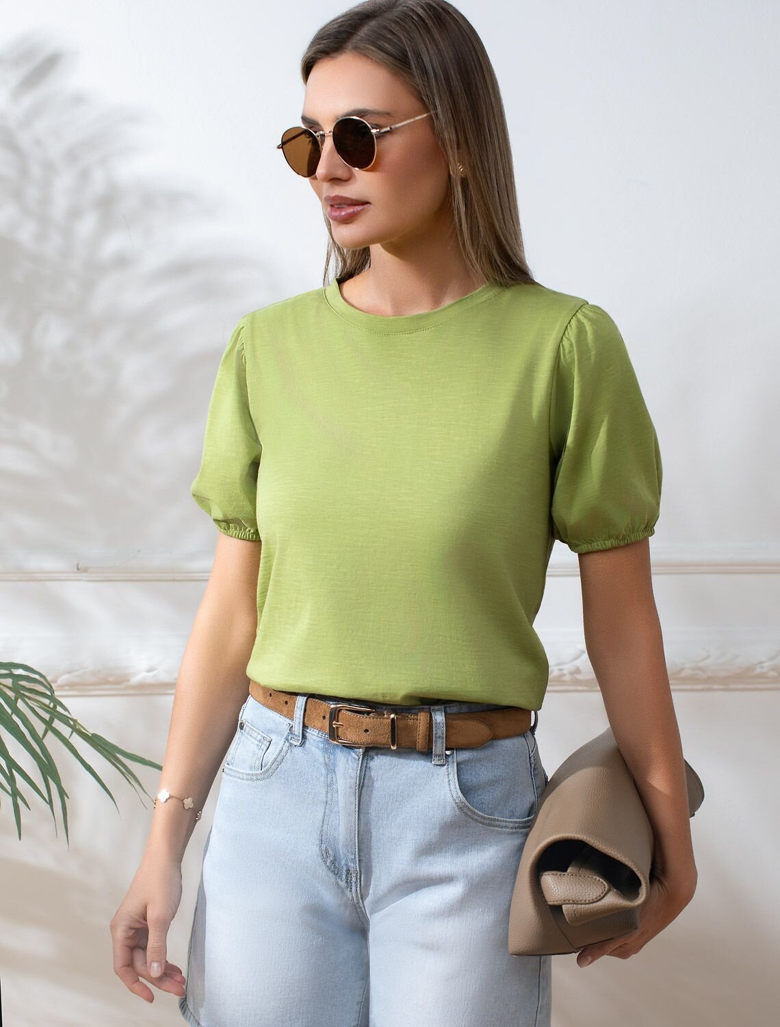 VILATTE Футболка 593005 D49.164 фисташковый