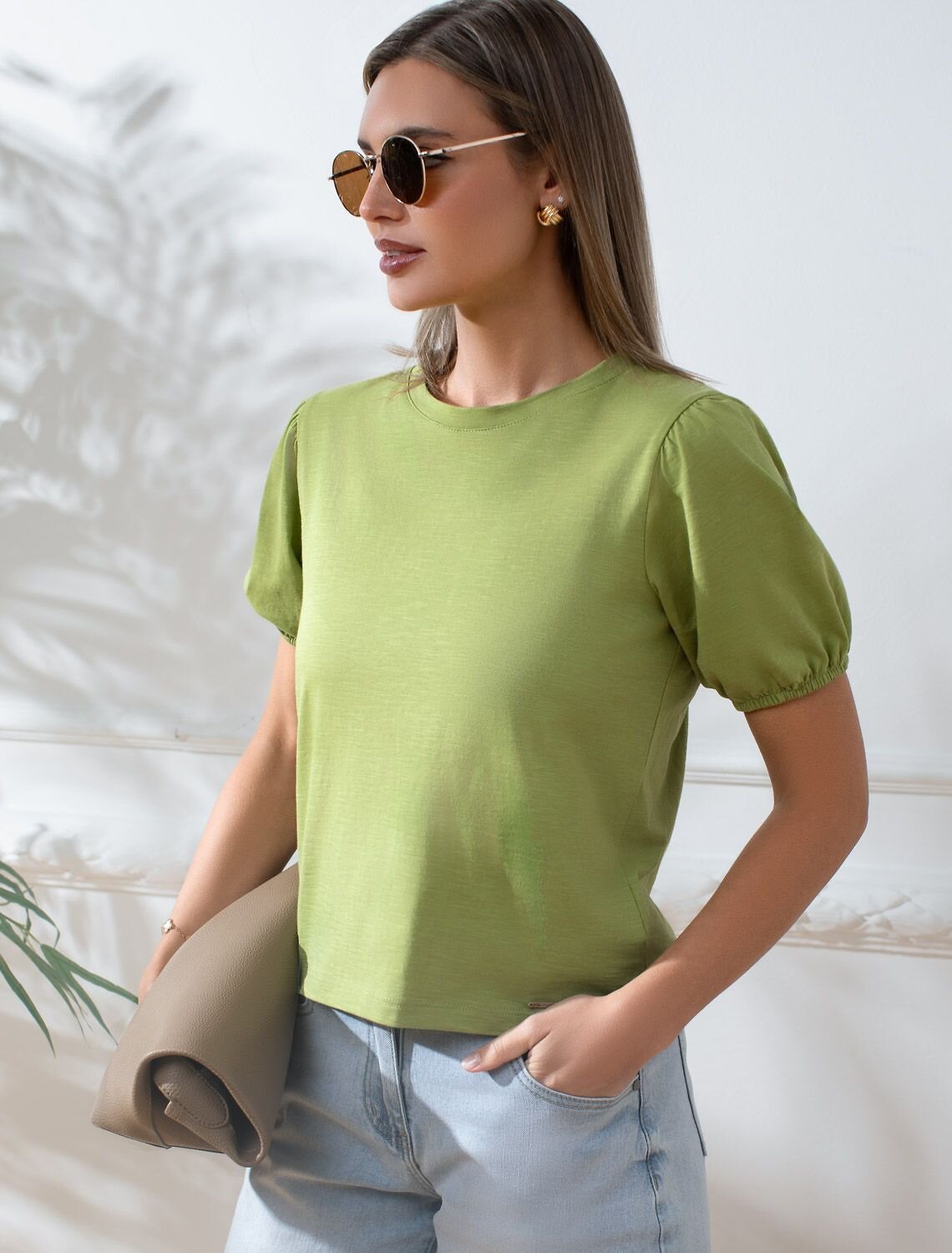 VILATTE Футболка 593005 D49.164 фисташковый